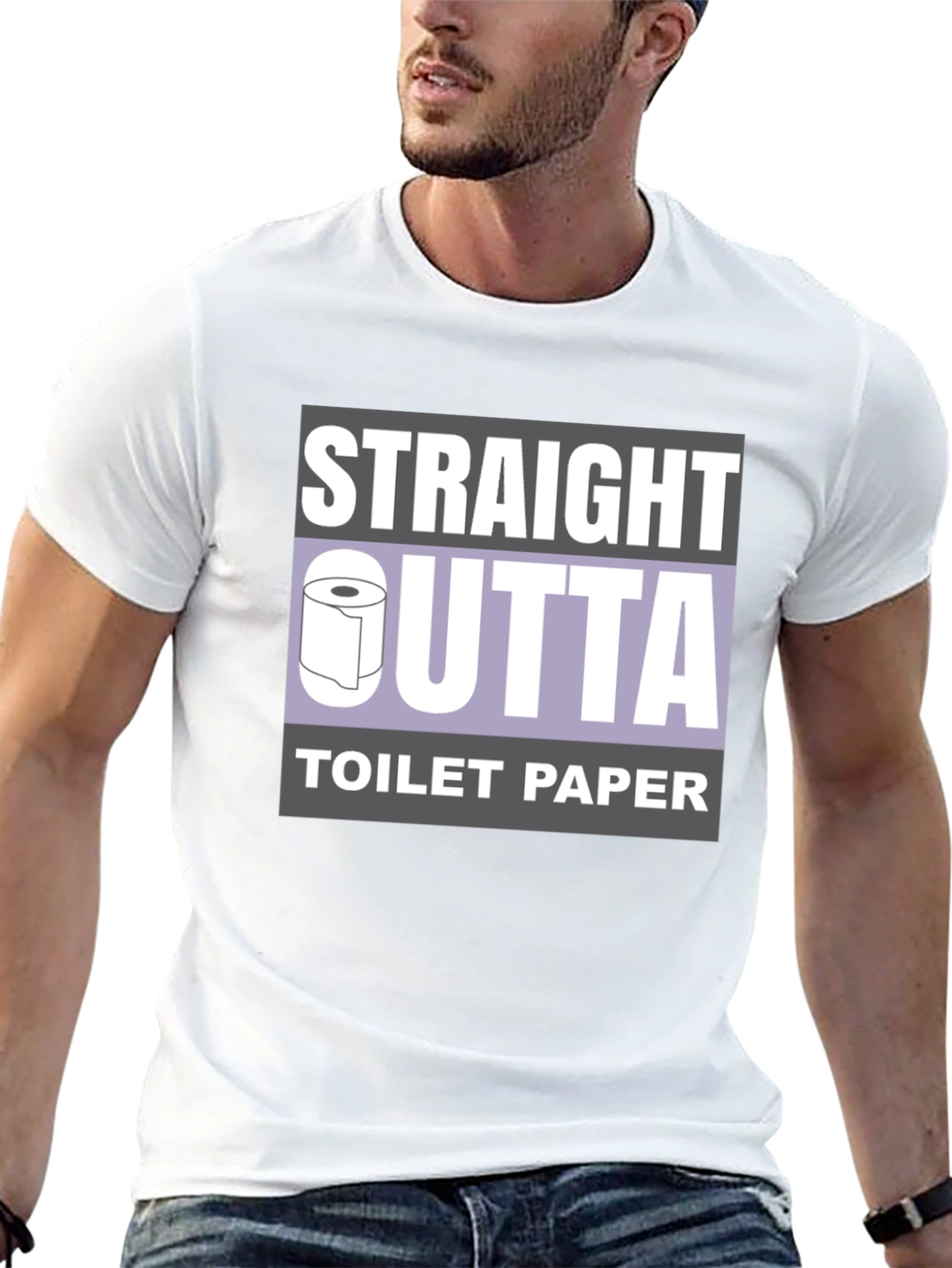 Black Straight Outta Toilet Paper T-Shirt Funny Novelty Tee view 13