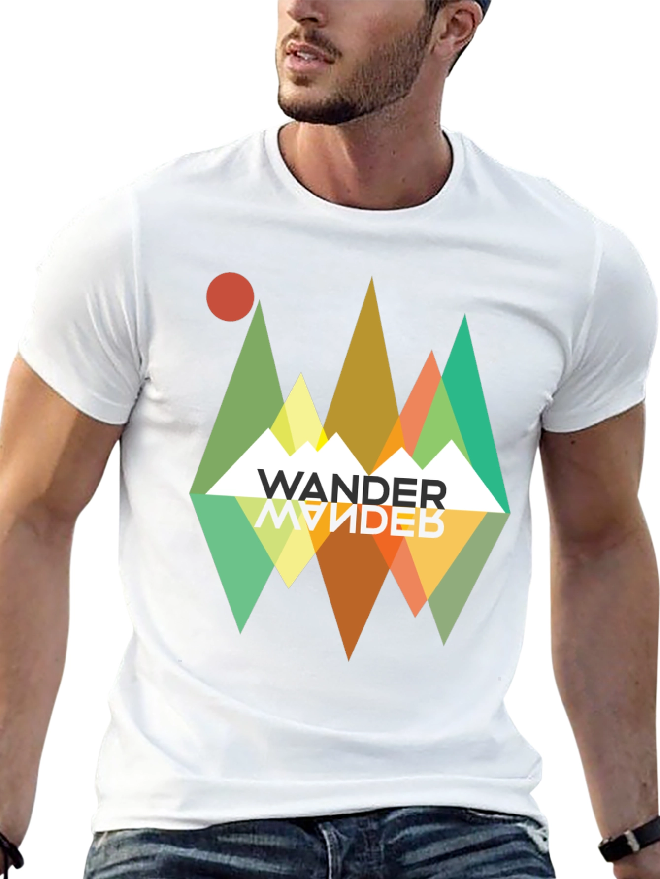 Black Wander Graphic Tee - Retro Mountain Adventure view 13