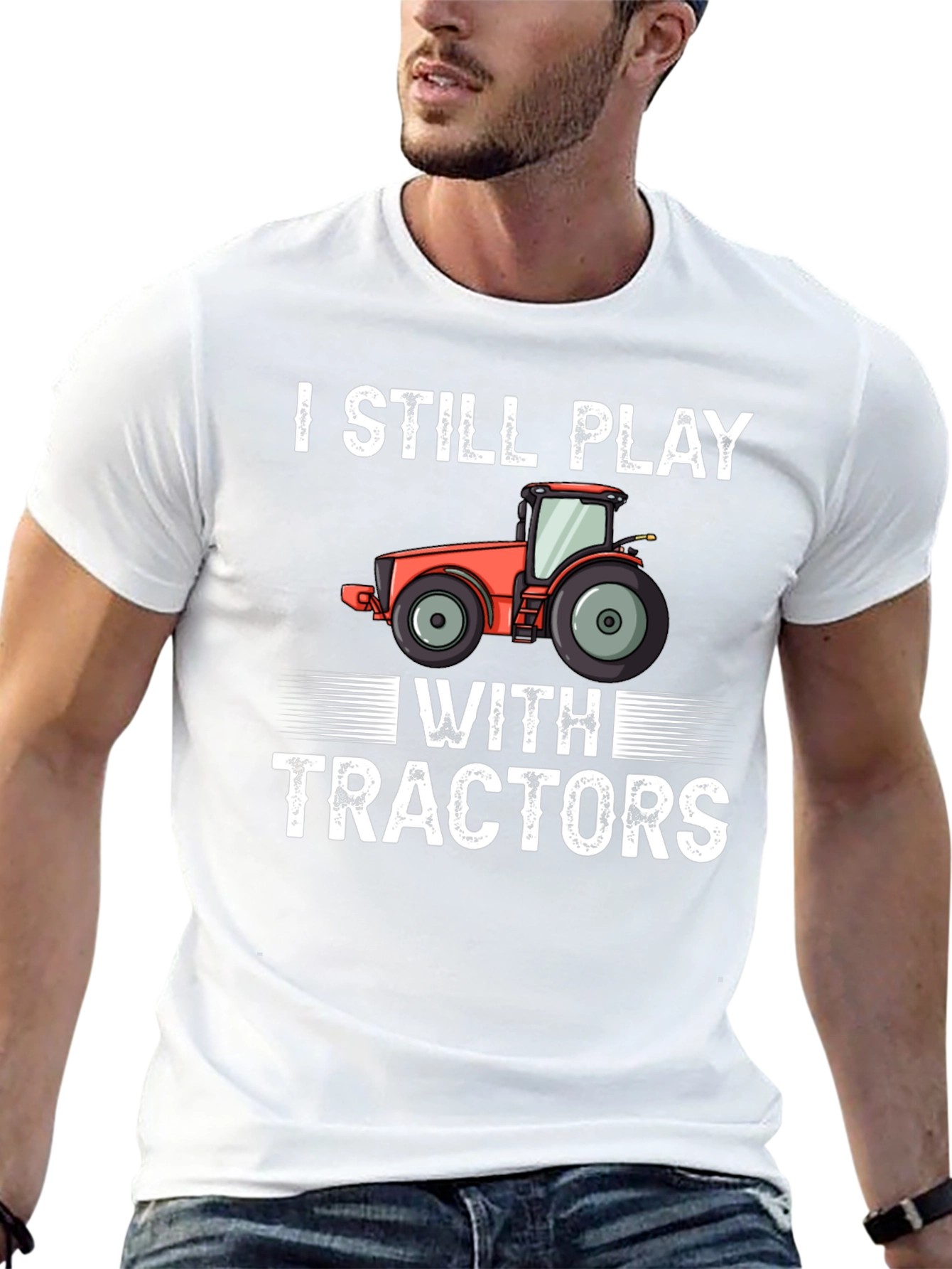 Black I Still Play With Tractors Graphic Tee view 13