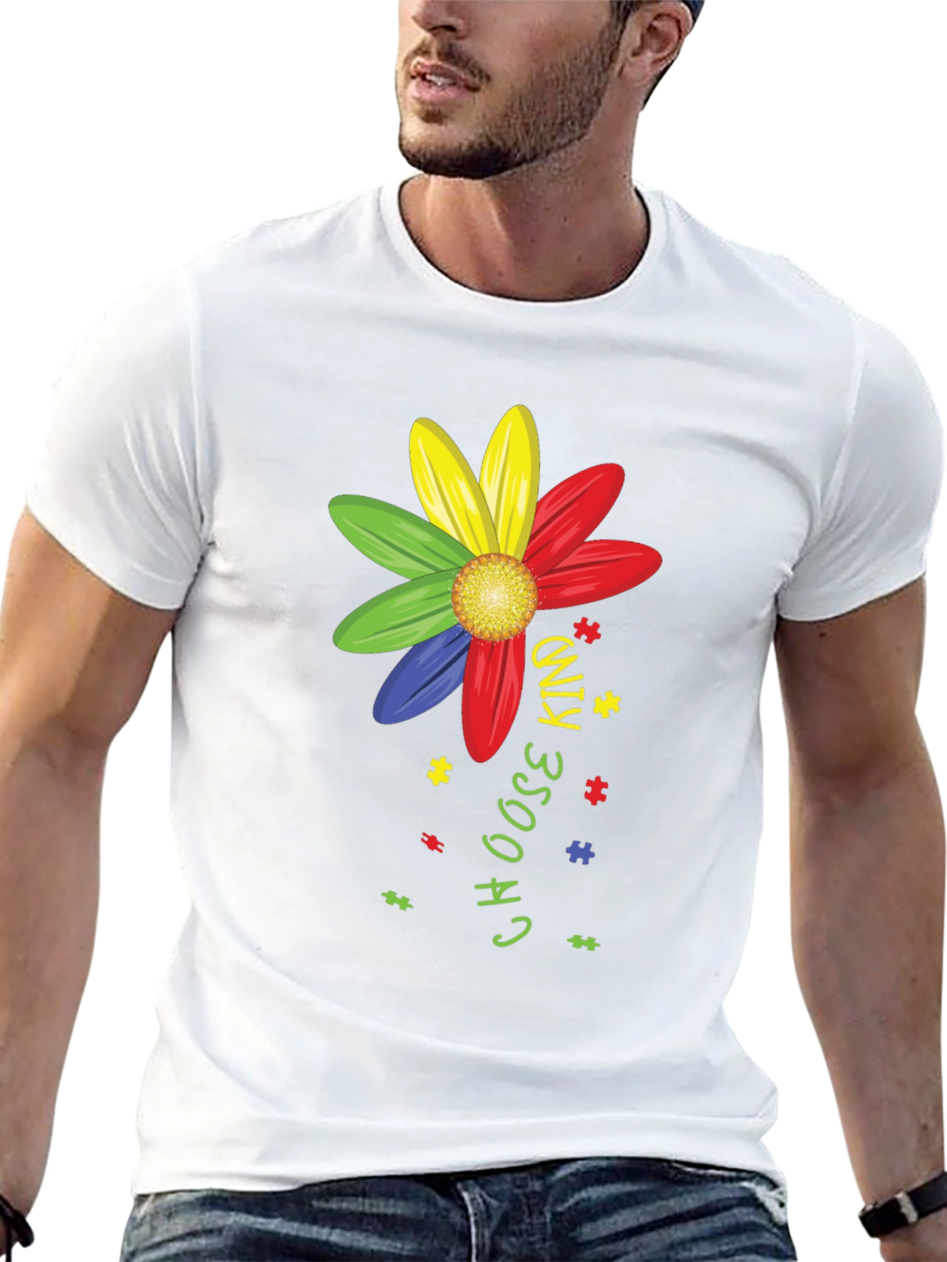 Black Choose Kind Autism Awareness T-Shirt view 13