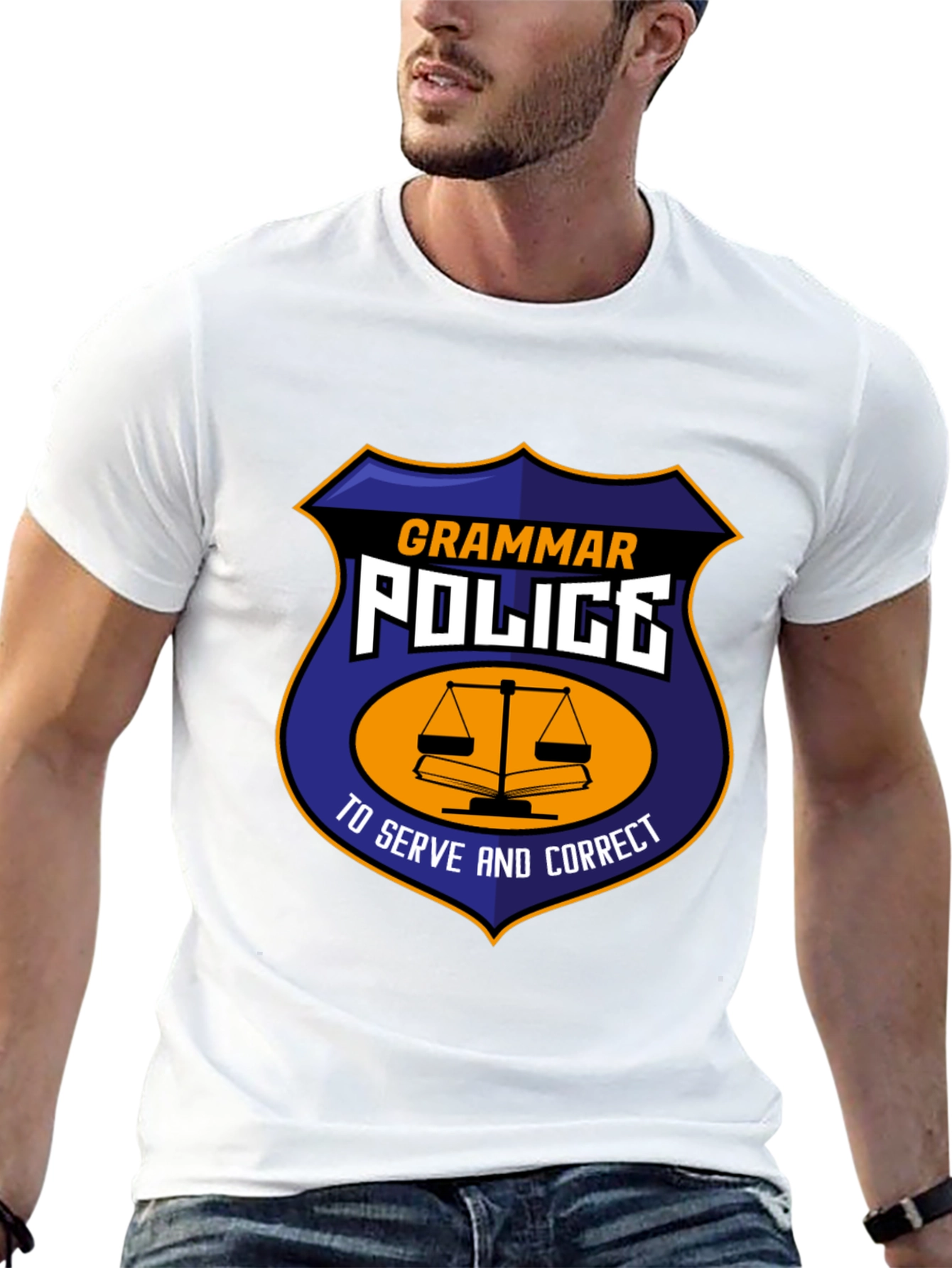 Grammar Police T-Shirt - Serve and Correct Tee - 13