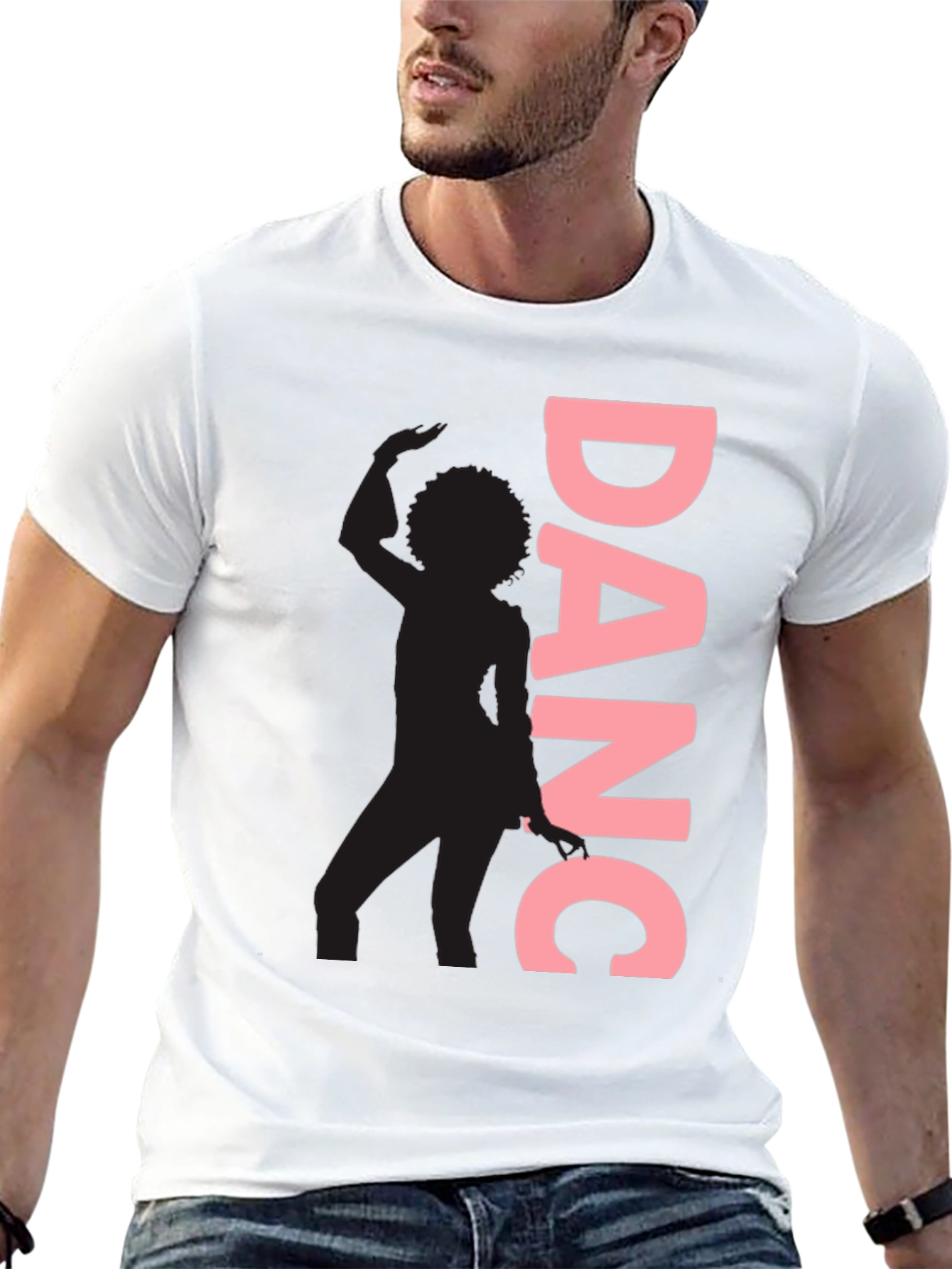 Black Dance Silhouette T-Shirt - Stylish & Trendy Black Tee view 13