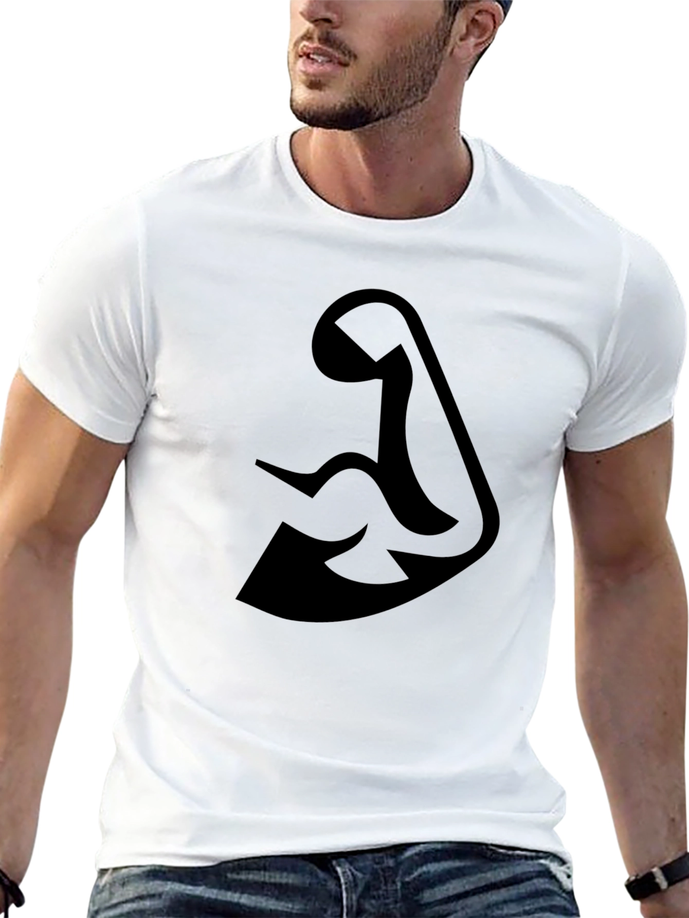 Black Black Arm Flex Graphic Tee view 13