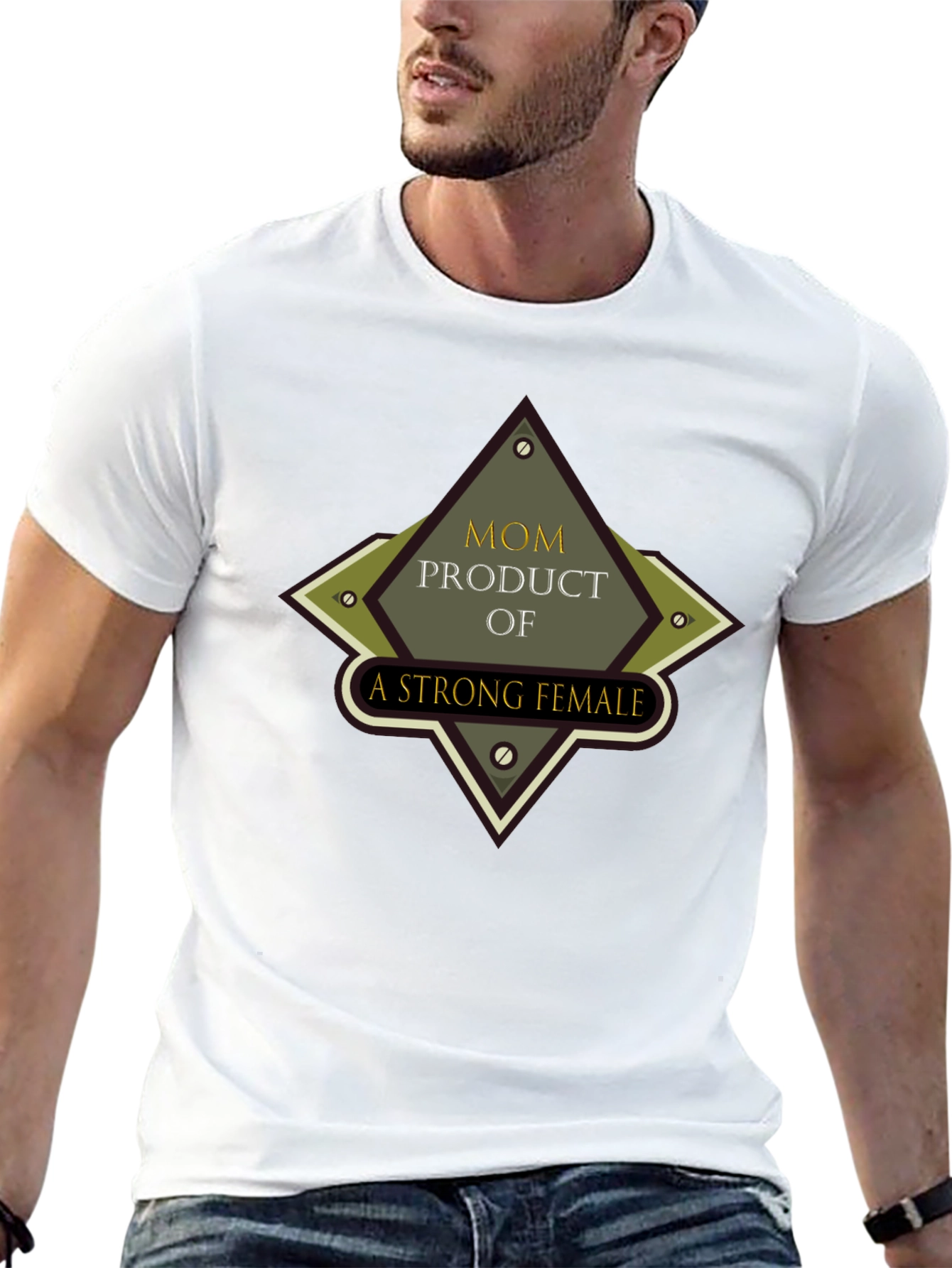 Black Mom Product of a Strong Female T-Shirt view 13