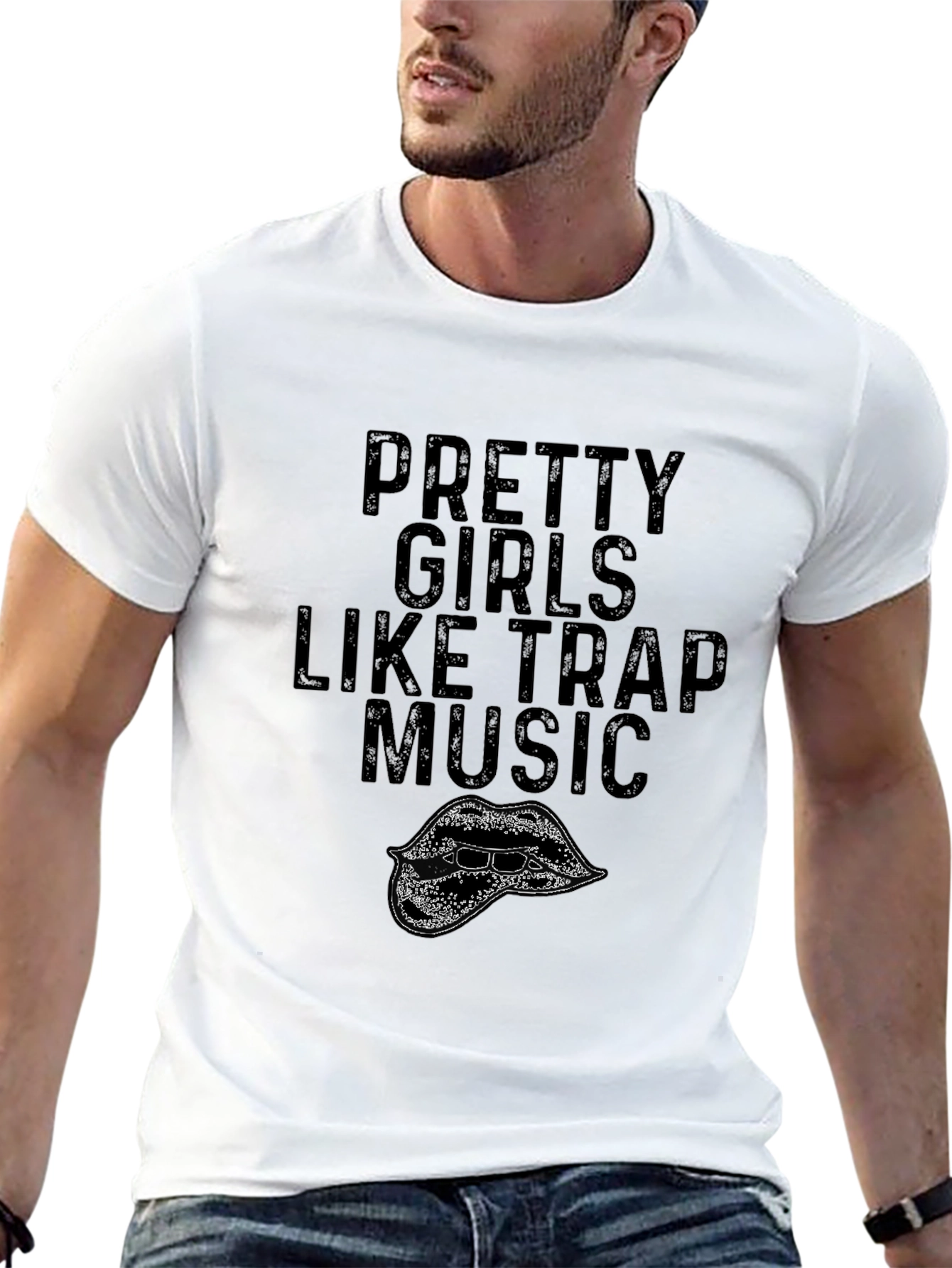Black Pretty Girls Like Trap Music Graphic Tee view 13