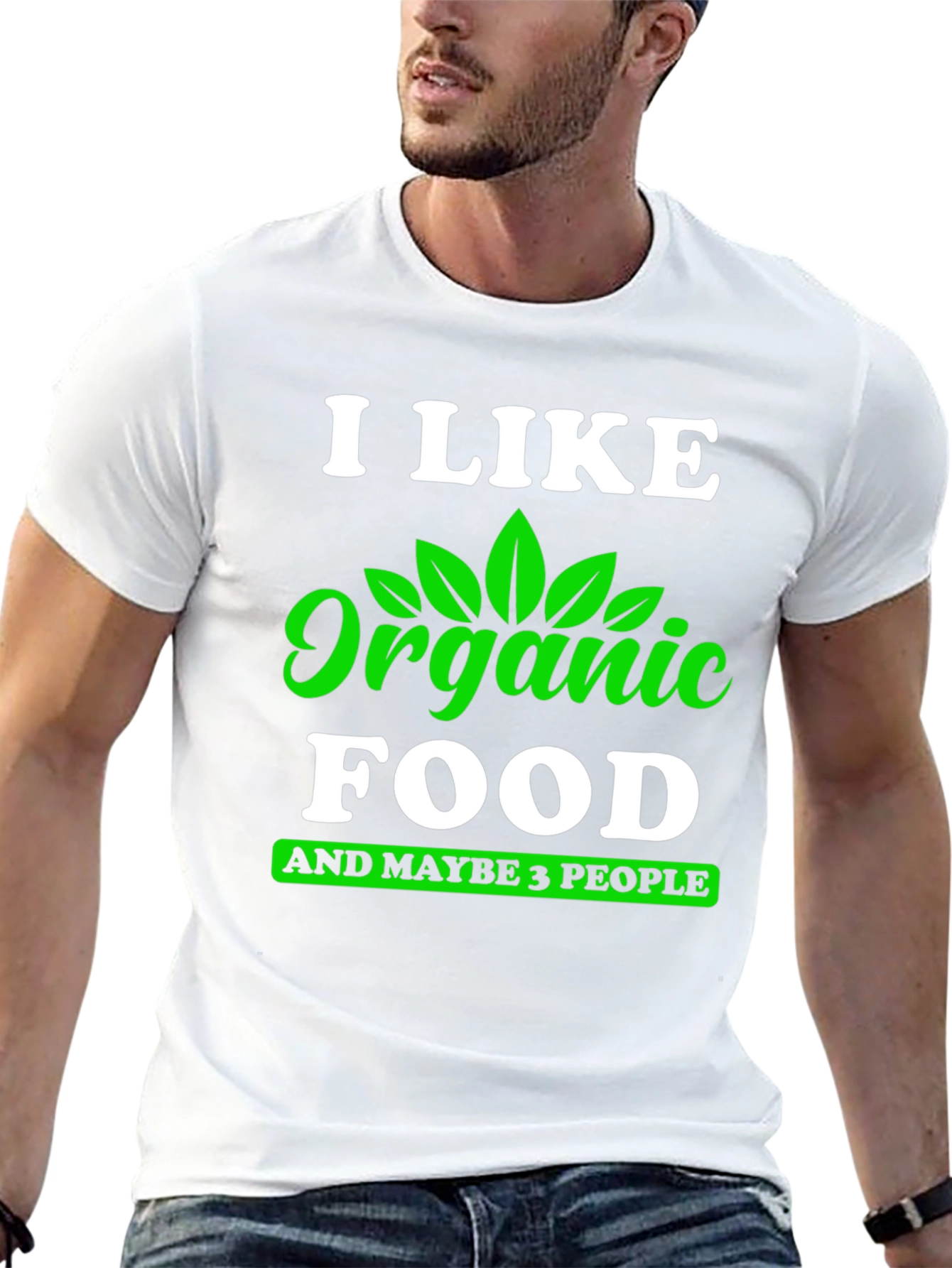 Black Organic Food Lover T-Shirt - Funny Vegan Tee view 13