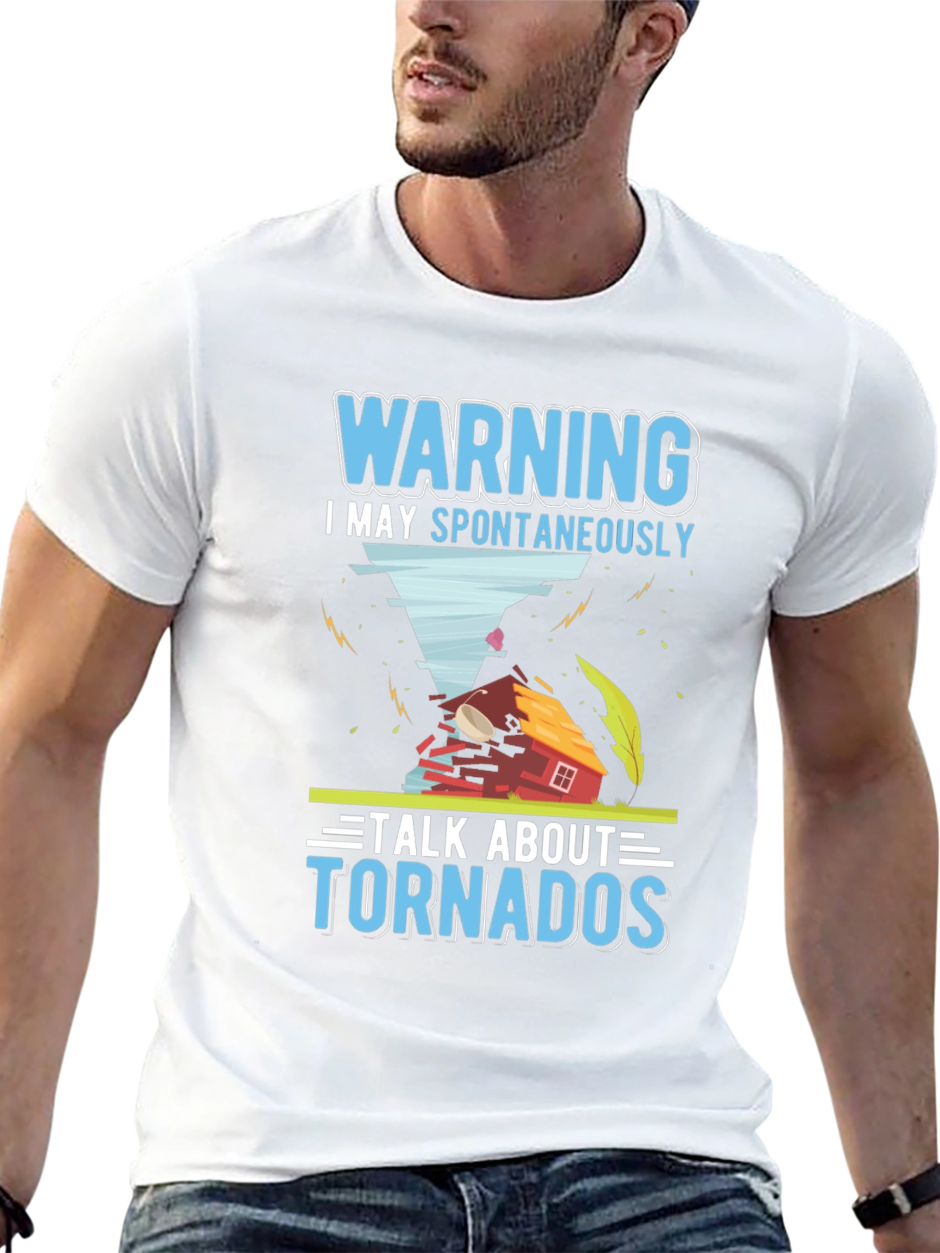 Black Warning Tornadoes Graphic T-Shirt view 13
