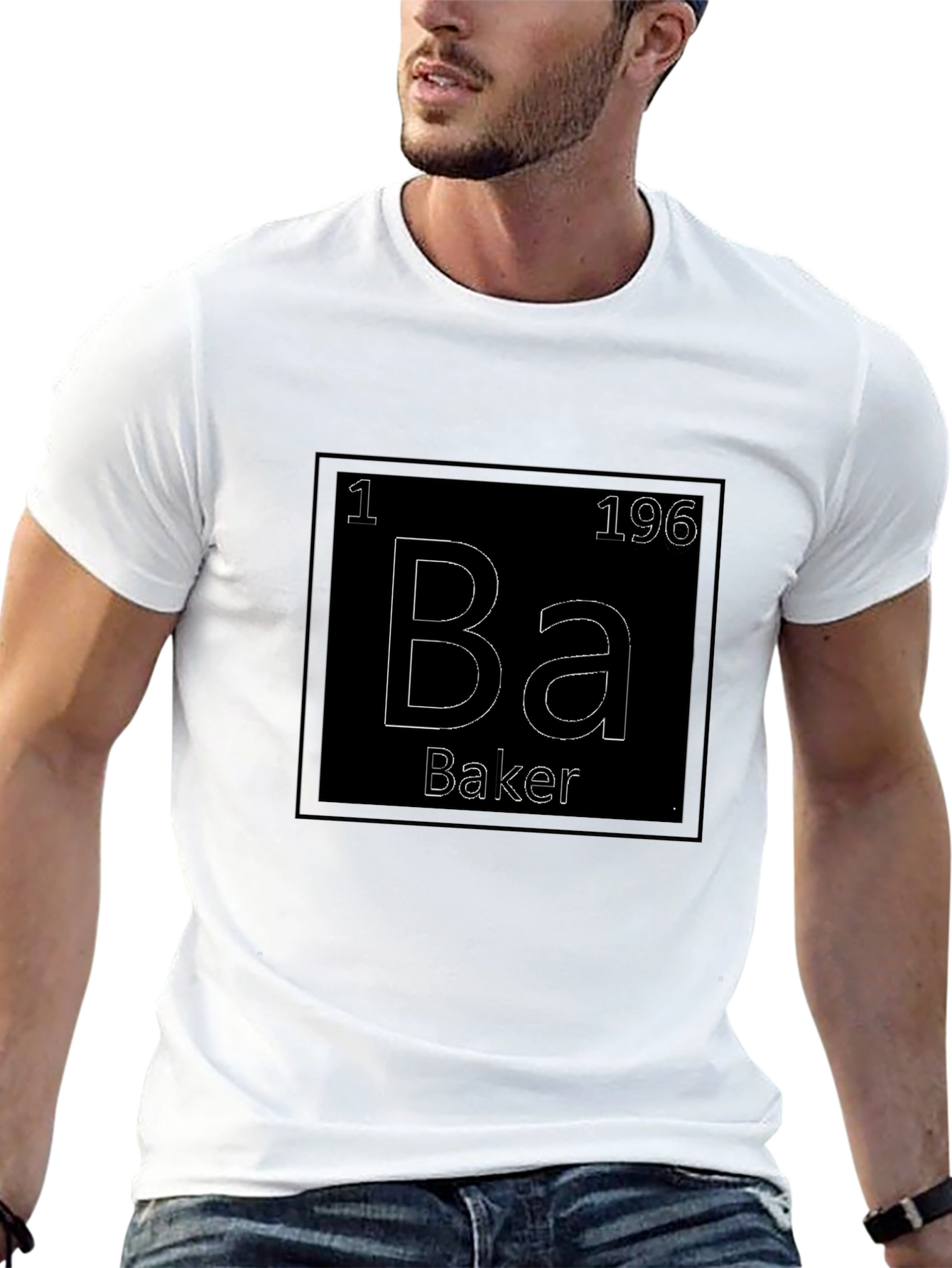 Black Baker Periodic Table Funny T-Shirt view 13