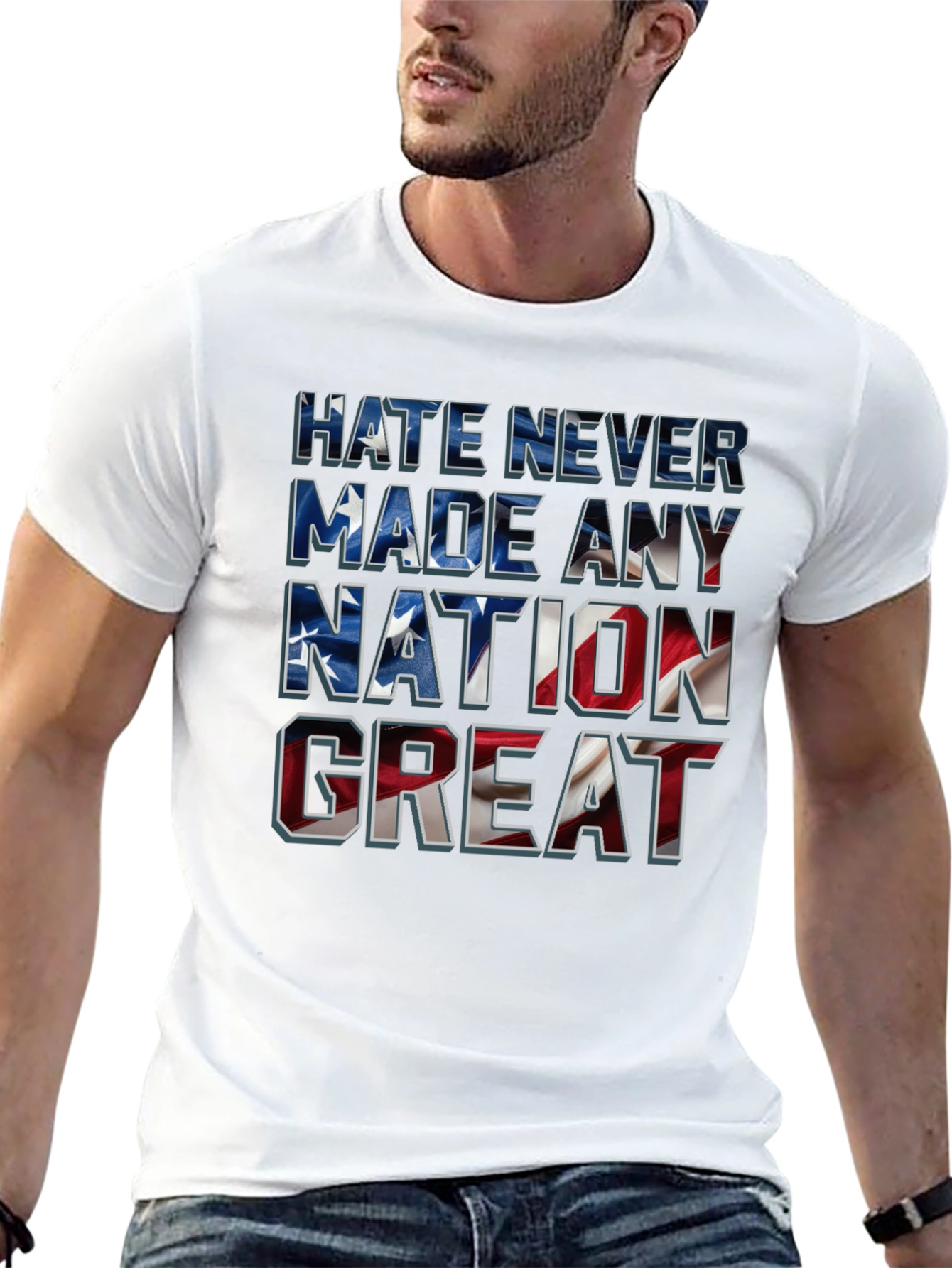 Black Hate Never Made Any Nation Great T-Shirt view 13