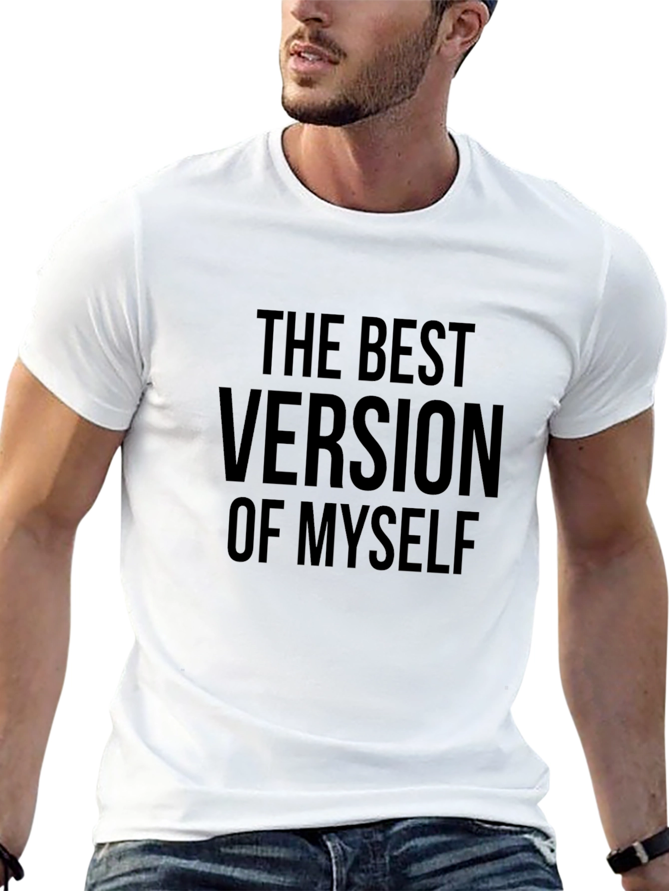Black The Best Version of Myself Graphic Tee - Black view 13