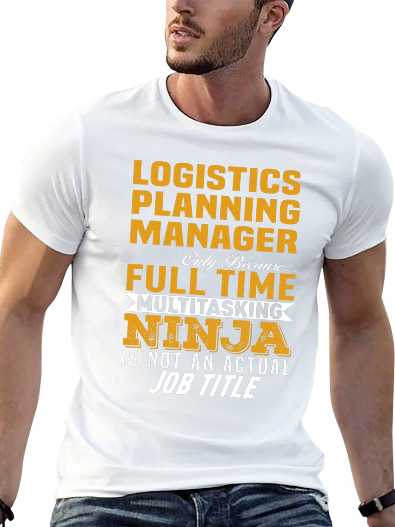Black Logistics Planning Manager Full Time Ninja T-Shirt view 13