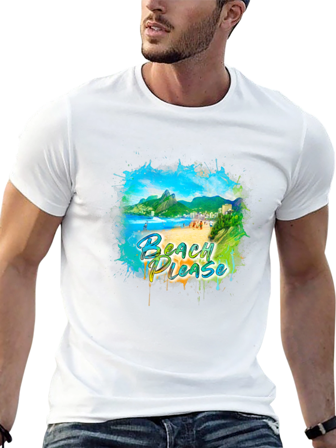 Black Beach Please Graphic Tee - Tropical Vibes view 13