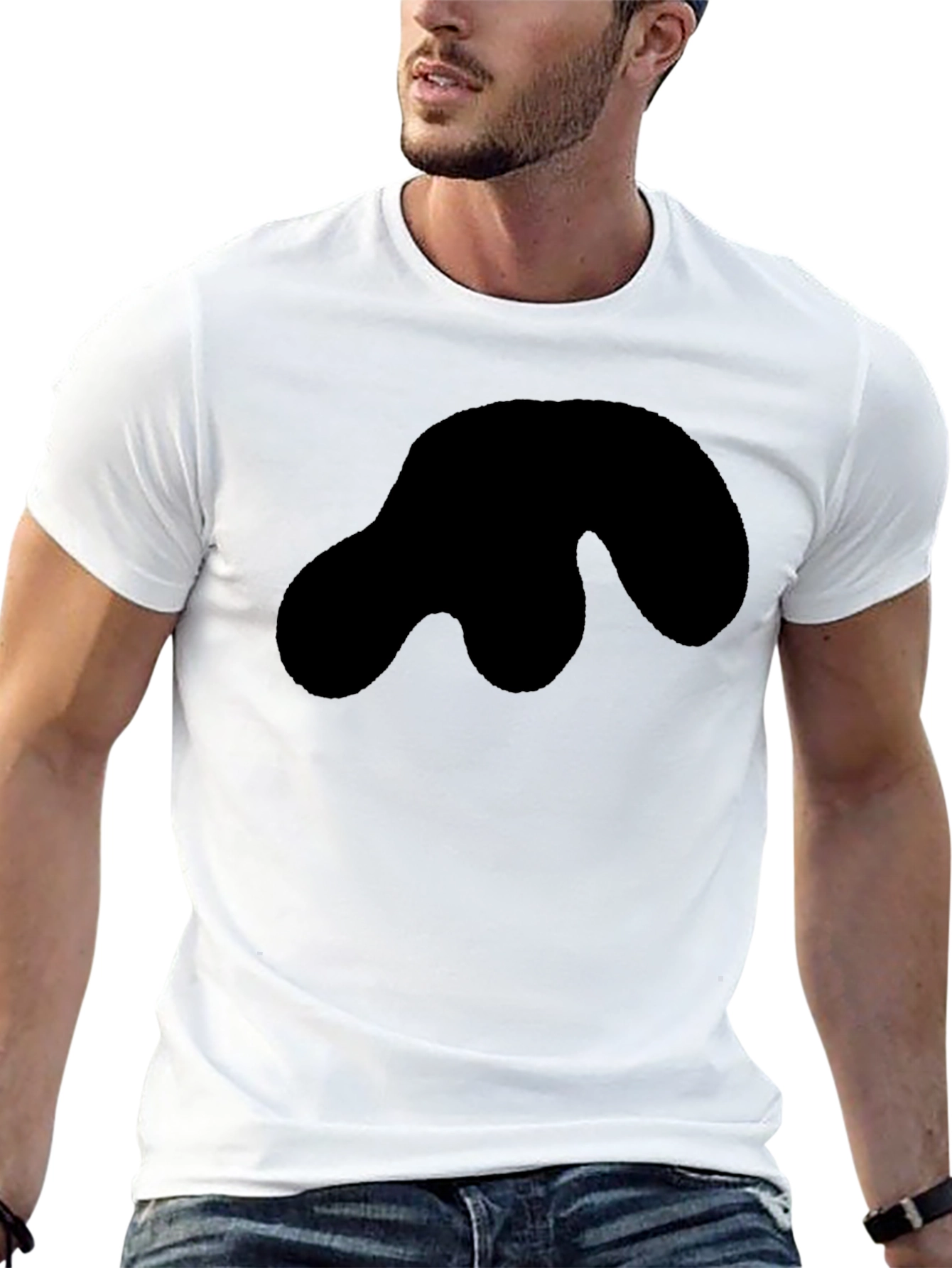 Black Bold Graphic Black T-Shirt for Men view 13