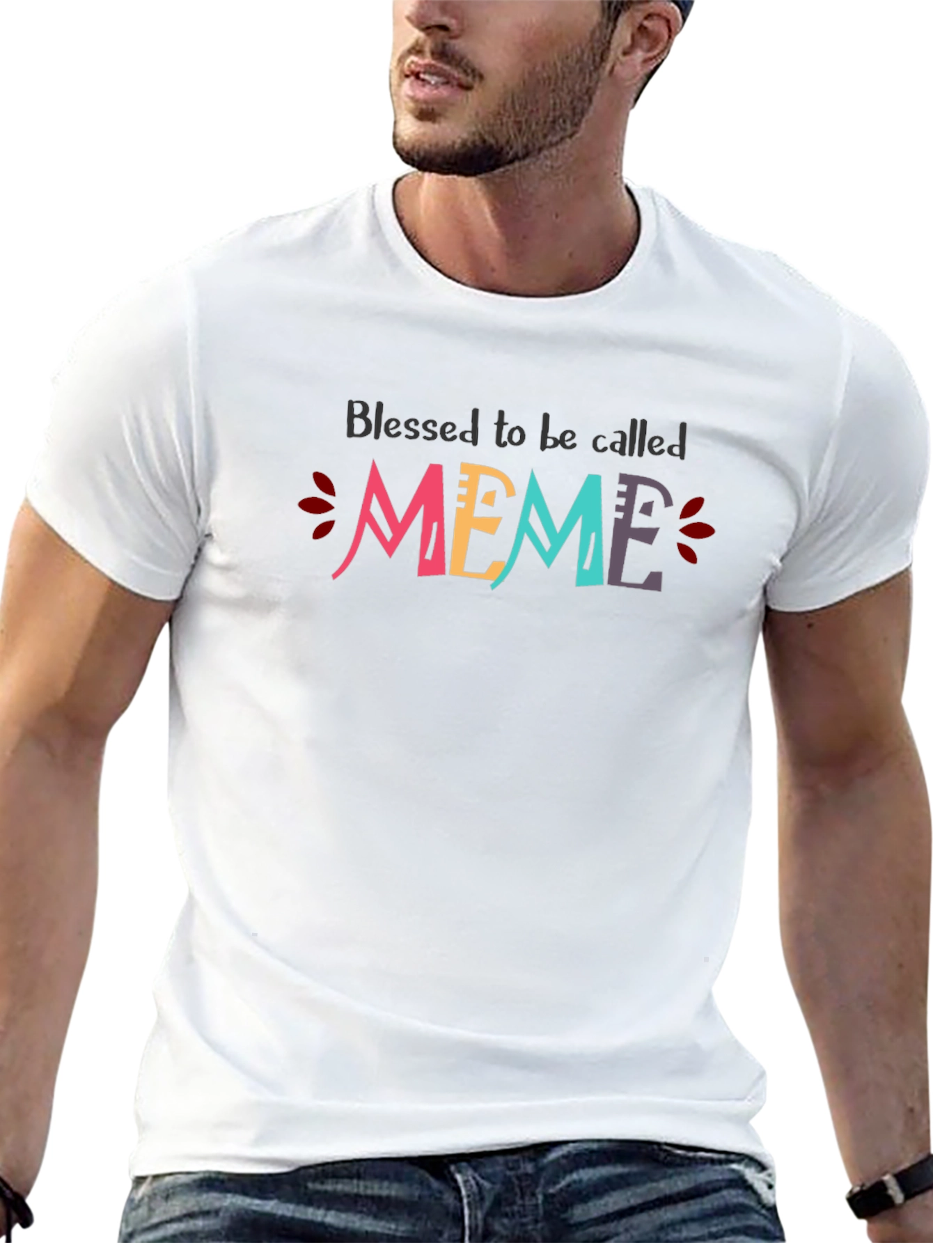 Black Blessed to be Called Meme T-Shirt - Black view 13