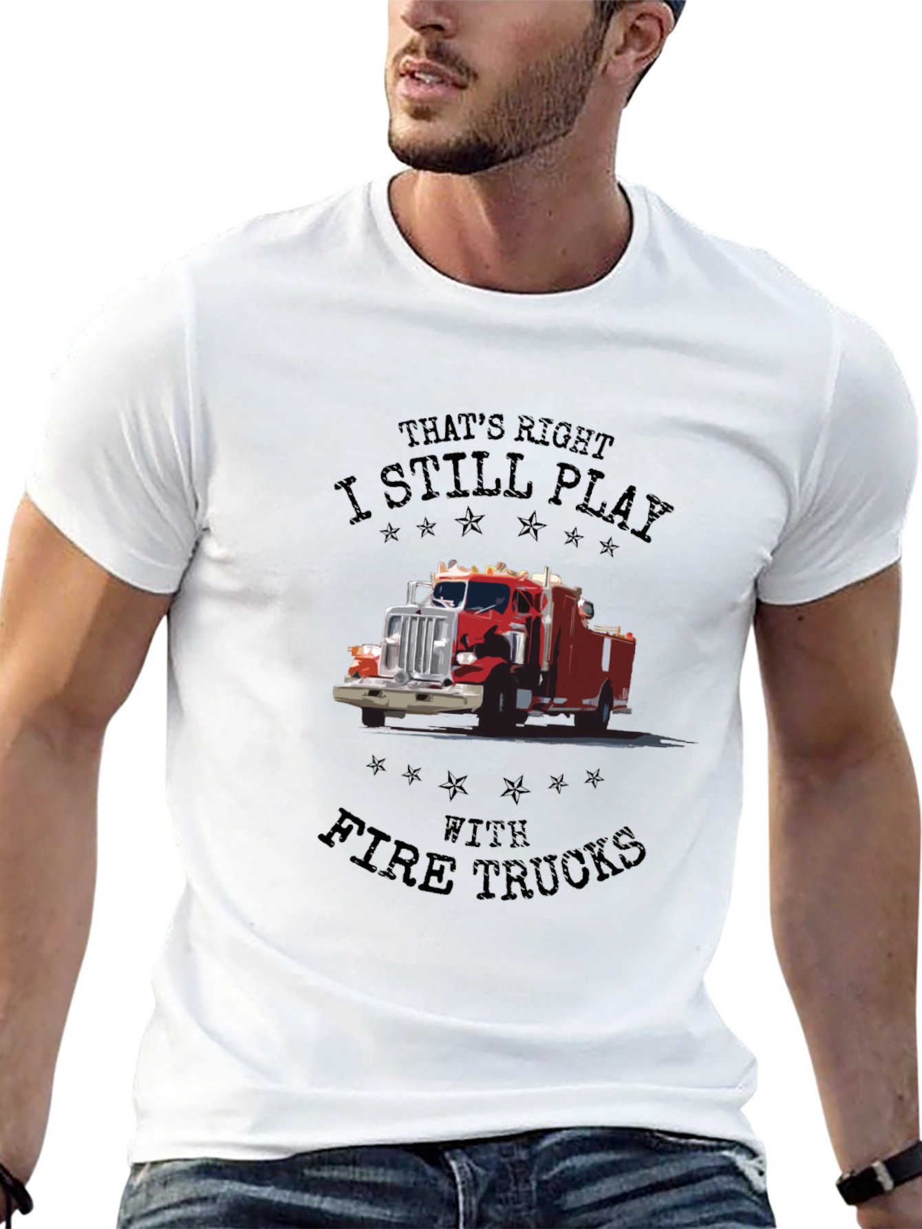 Black Fire Truck T-Shirt - I Still Play view 13