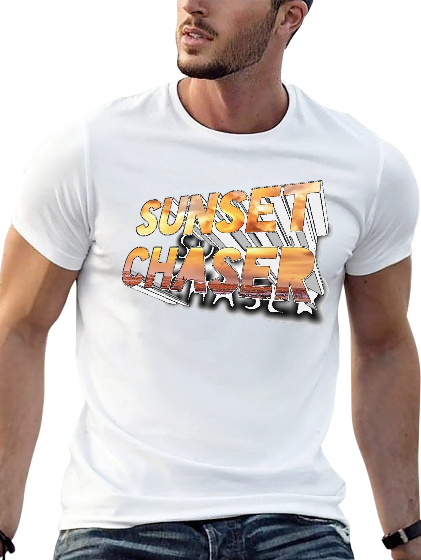 Black Sunset Chaser Black Graphic Tee view 13