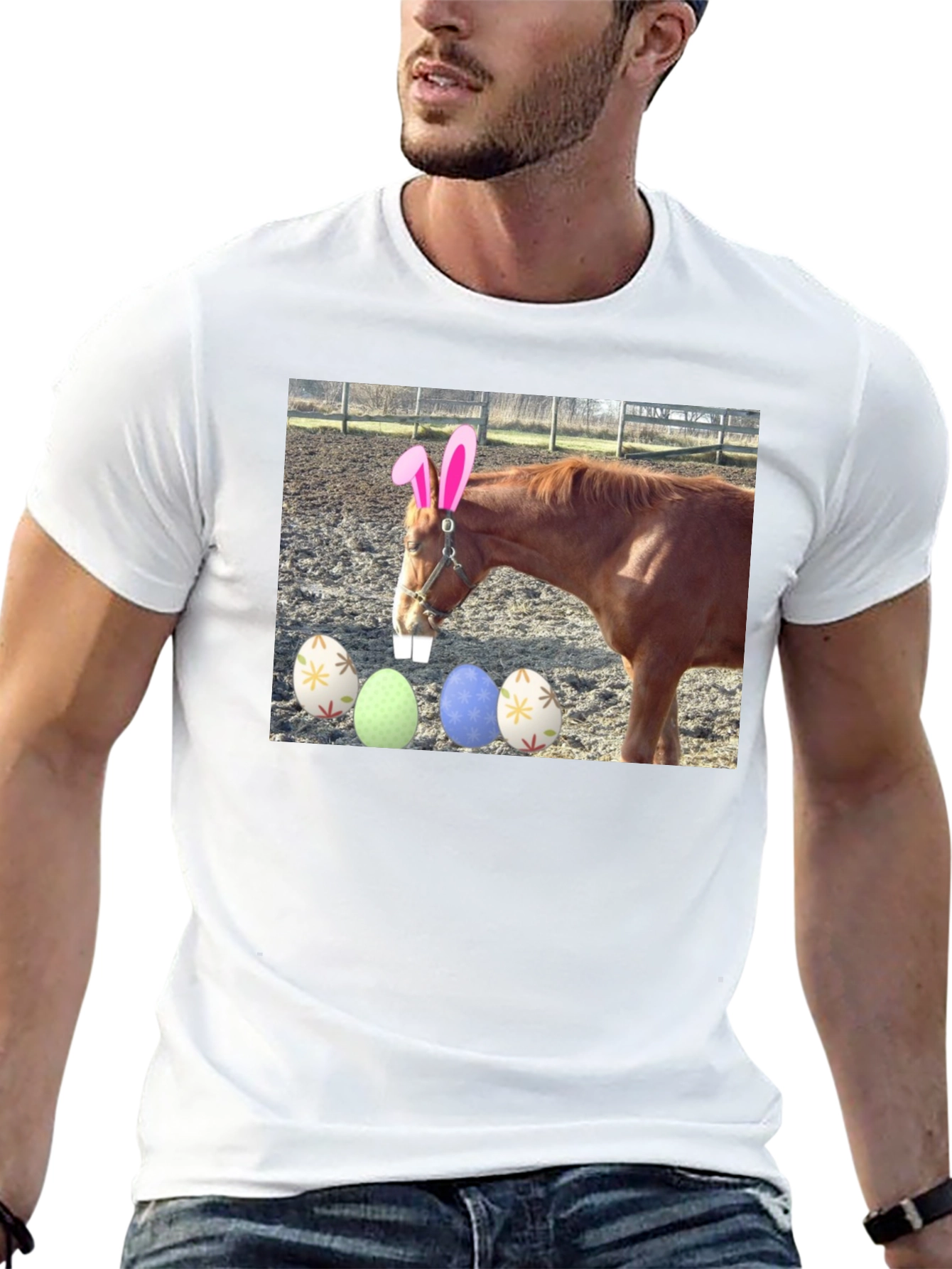 Black Easter Horse T-Shirt view 13