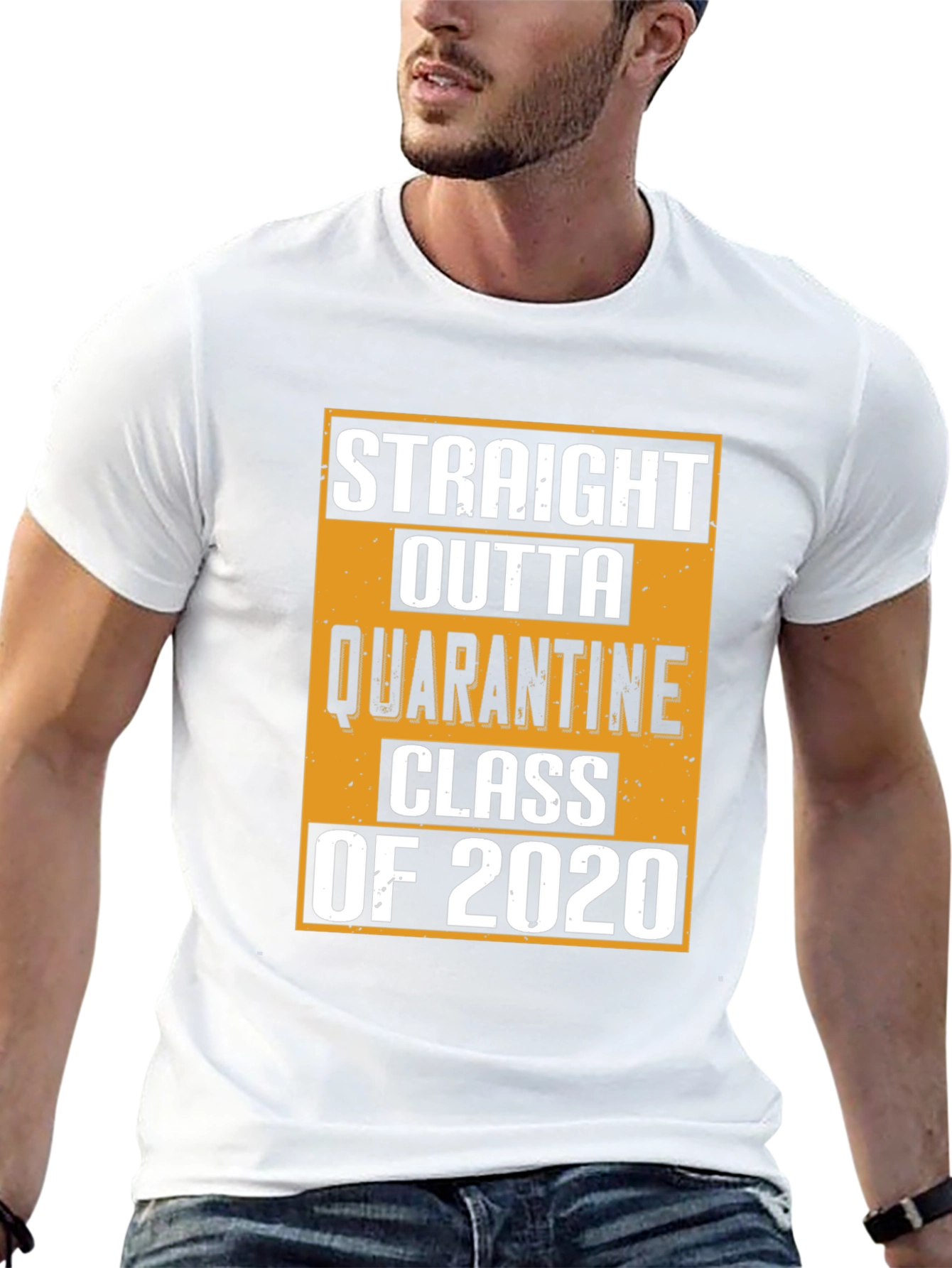 Black Straight Outta Quarantine Class of 2020 T-Shirt view 13
