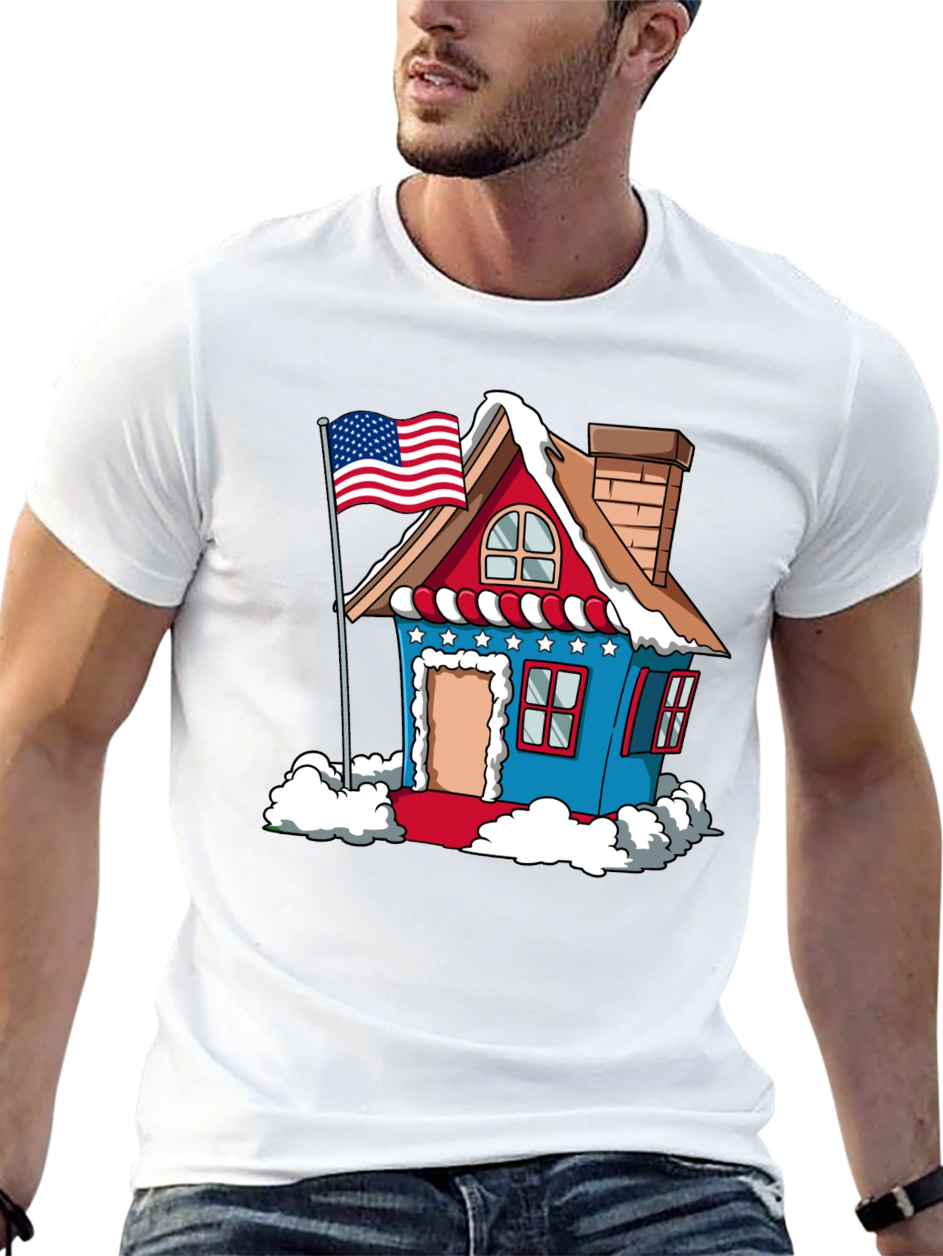 Black Patriotic House T-Shirt view 13