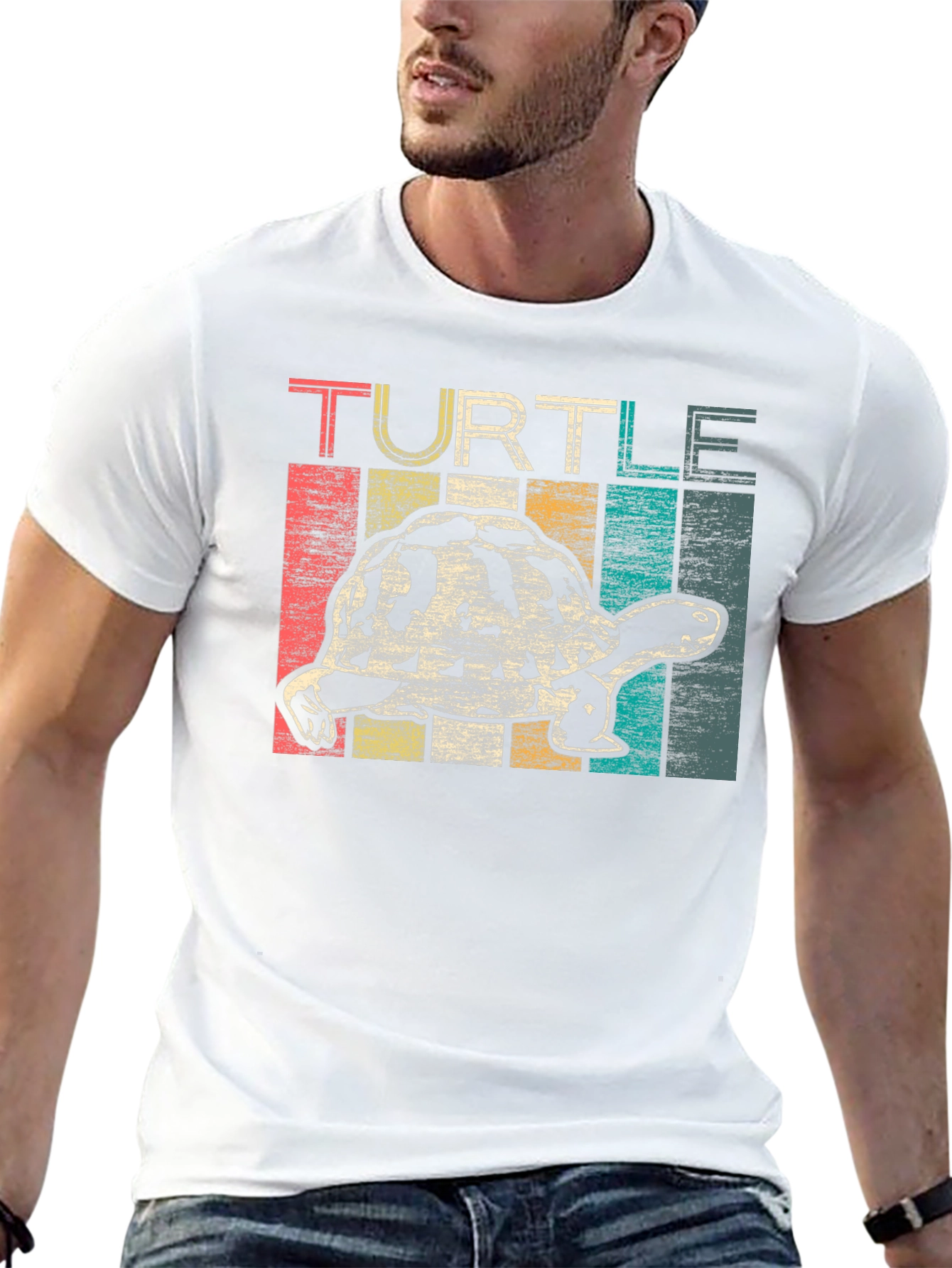 Black Retro Turtle Graphic T-Shirt - Vintage Style view 13