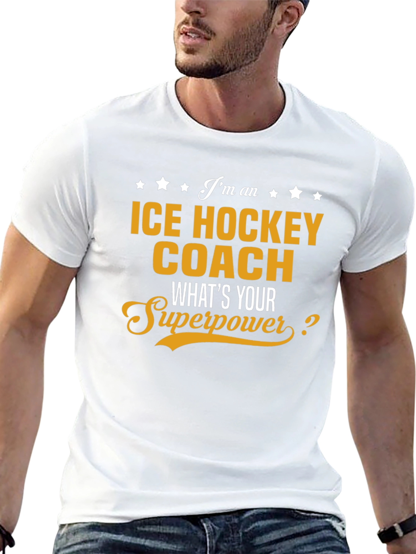 Black Ice Hockey Coach Superpower T-Shirt view 13
