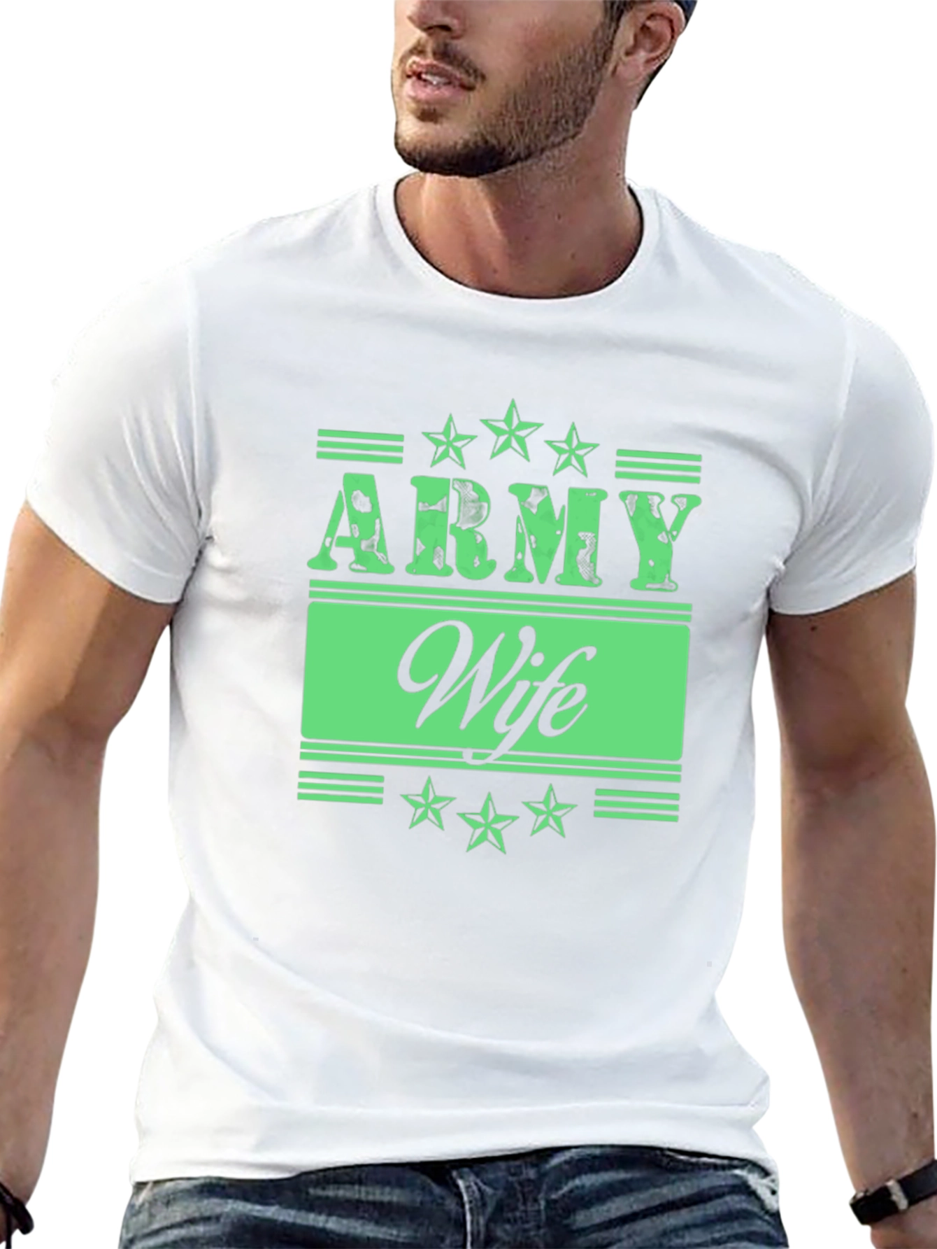 Black Army Wife Graphic Tee view 13