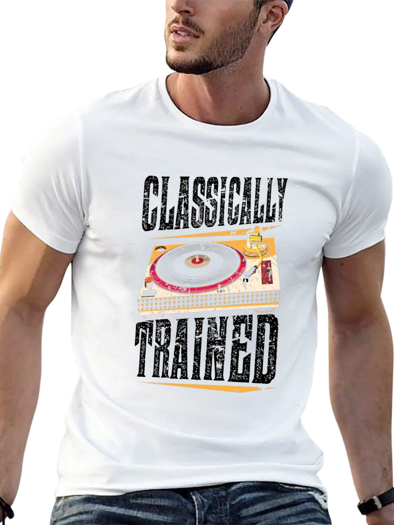 Black Classically Trained DJ Black Graphic Tee view 13