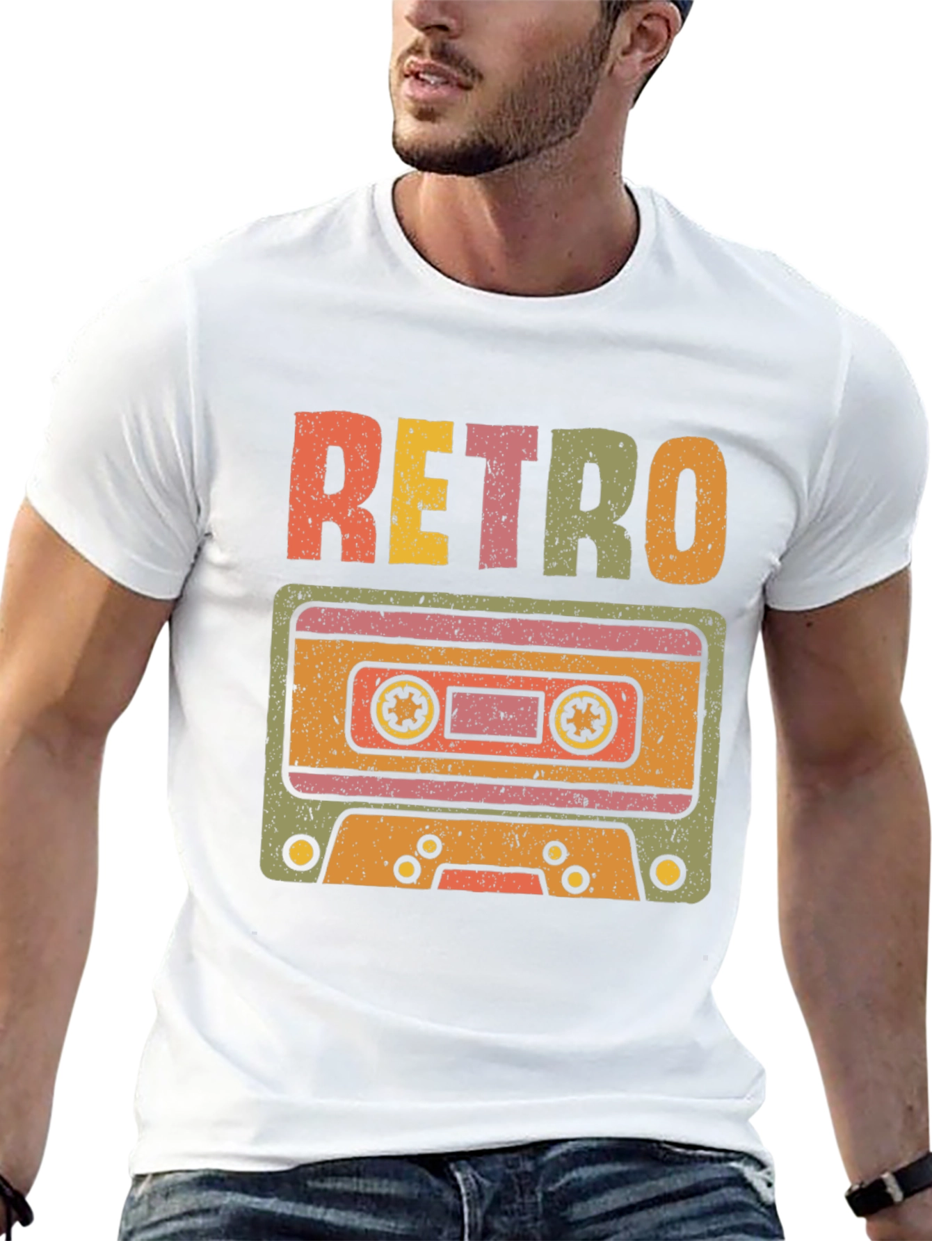 Black Retro Cassette Tape T-Shirt - Vintage Style view 13