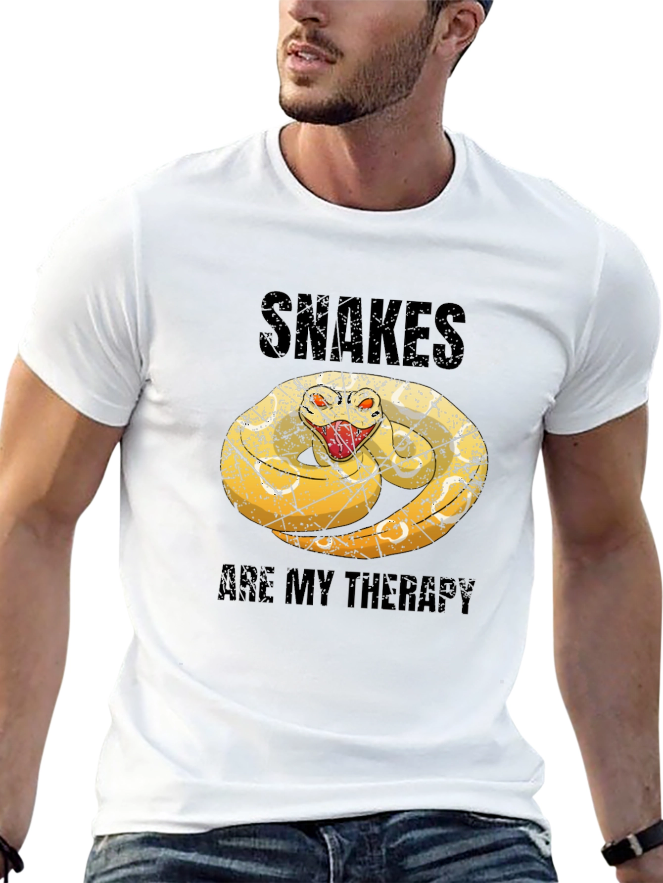 Black Snakes Are My Therapy Graphic Tee view 13