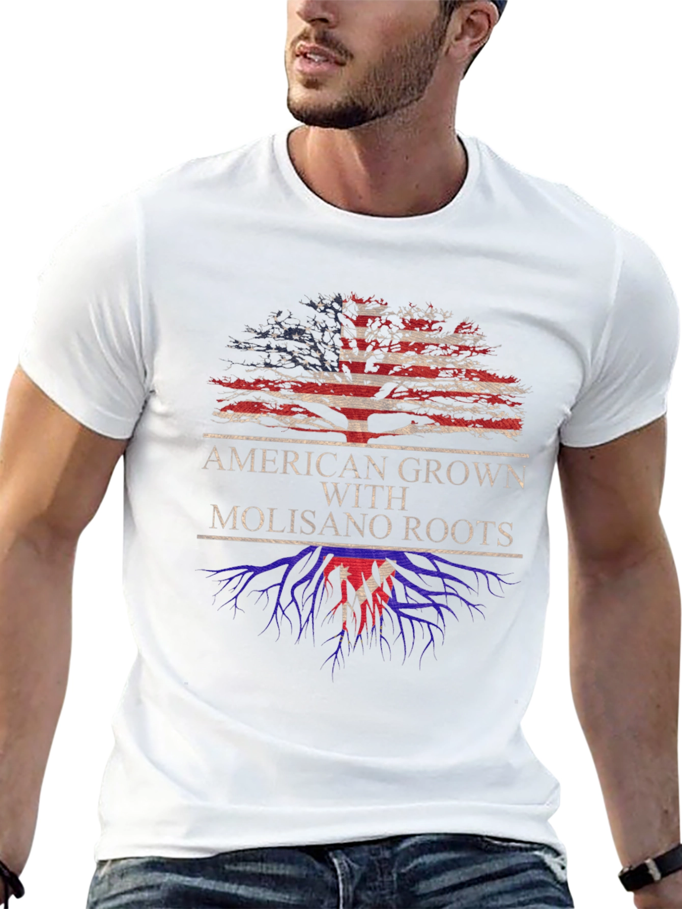 Black American Grown Molise Roots T-Shirt view 13