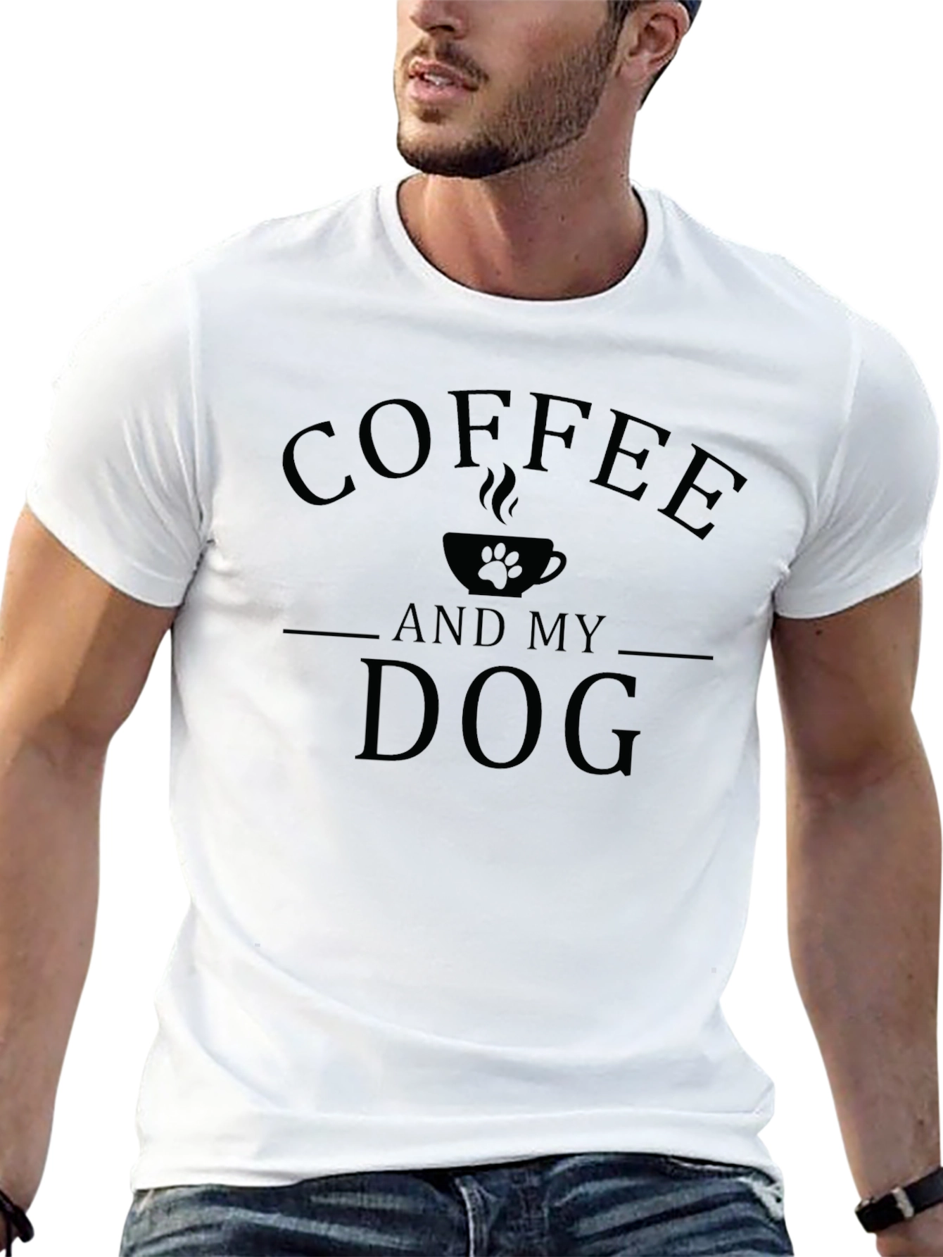 Black Coffee and My Dog Black Graphic Tee view 13