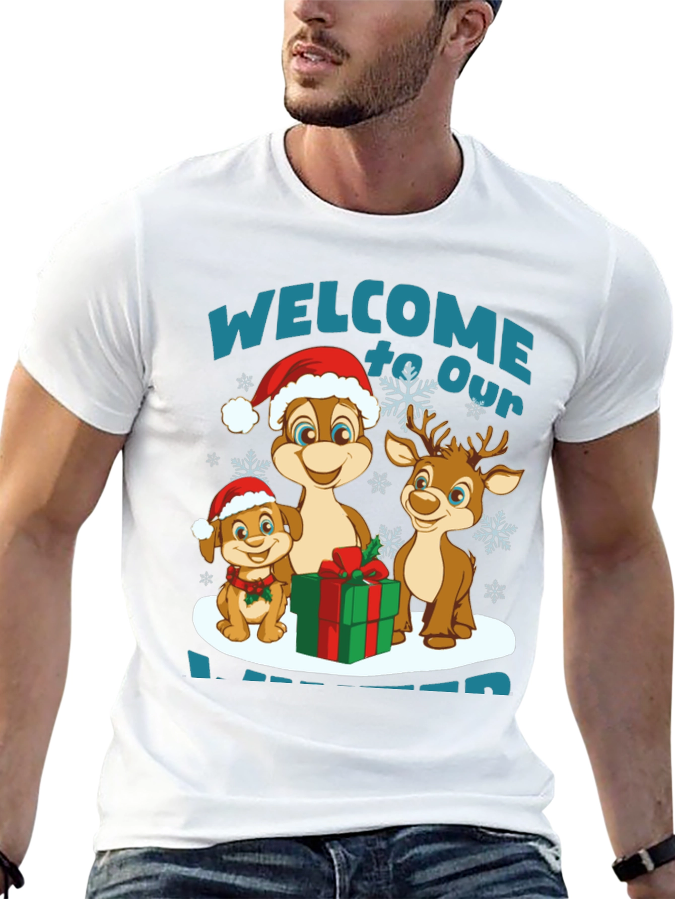 Black Festive Christmas Character T-Shirt view 13