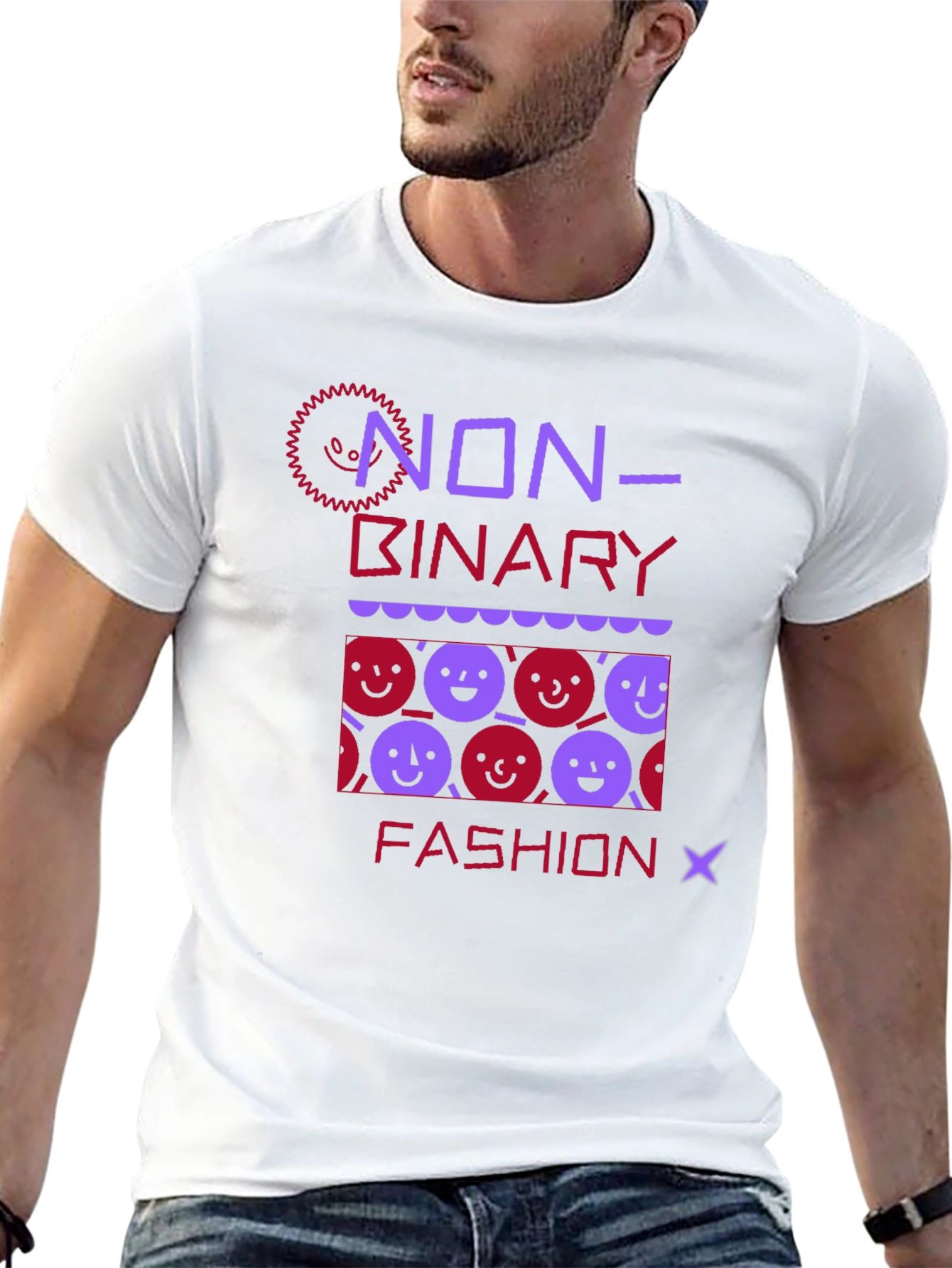 Black Non-Binary Fashion T-Shirt - Unisex  view 13