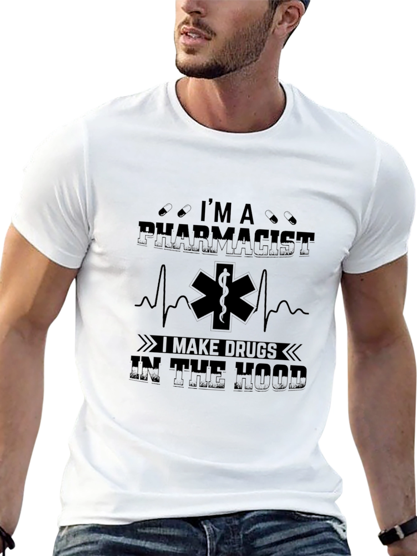 Black I'm A Pharmacist T-Shirt - Funny Drug Humor Tee view 13