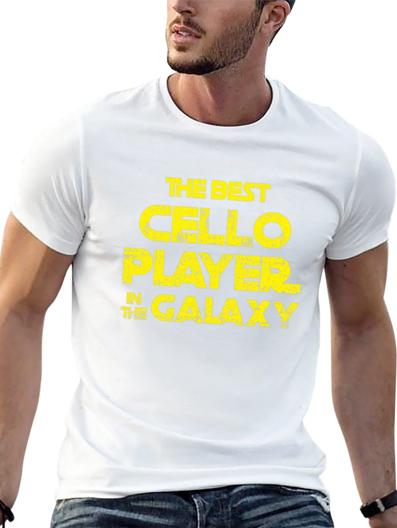 Black The Best Cello Player in The Galaxy T-Shirt view 13
