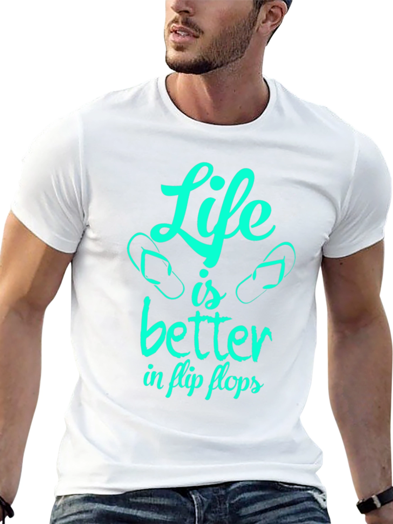 Black Life is Better in Flip Flops - Graphic T-Shirt view 13