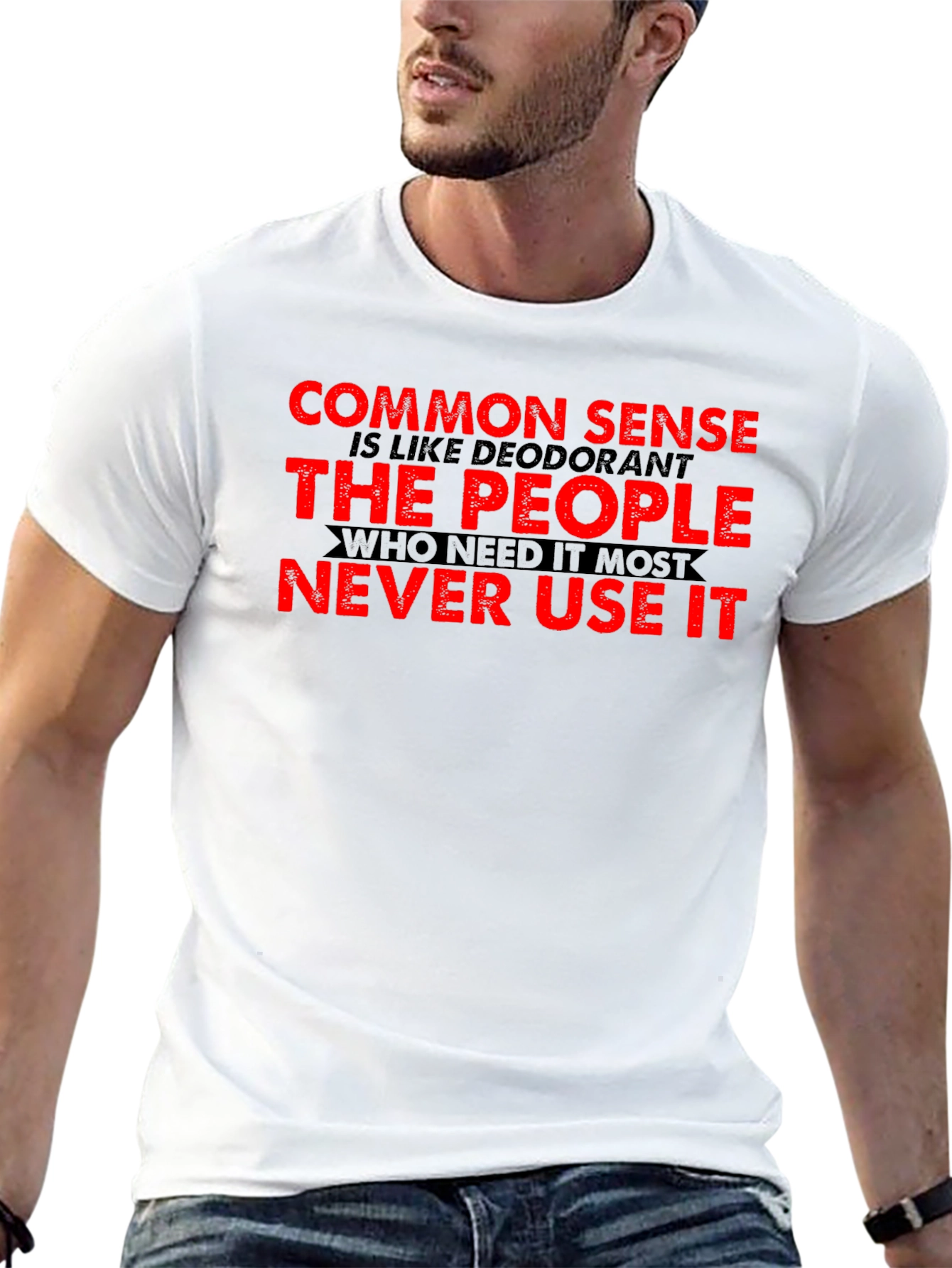 Black Common Sense Deodorant Graphic Tee view 13
