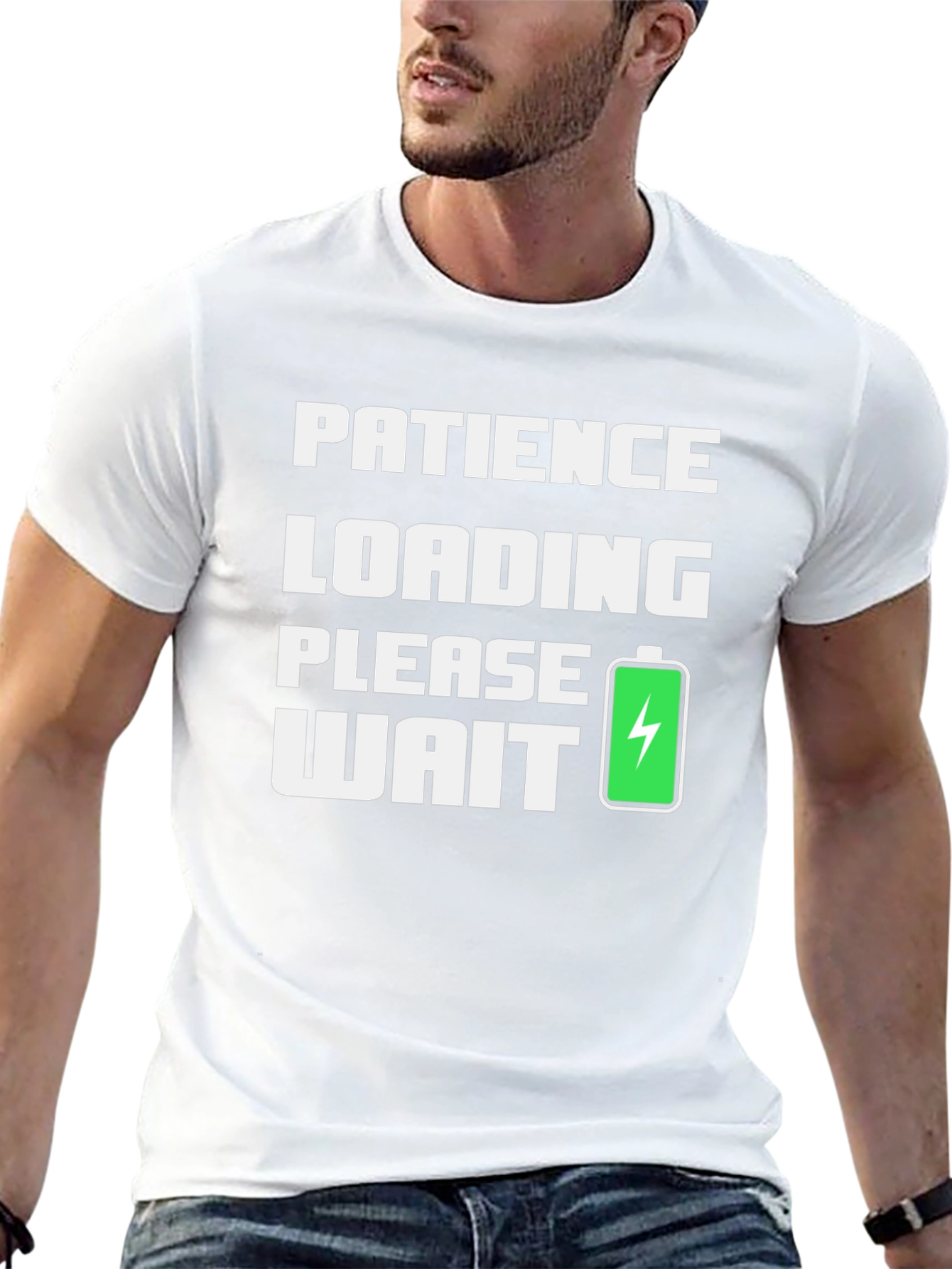 Black Patience Loading Funny Graphic Tee view 13