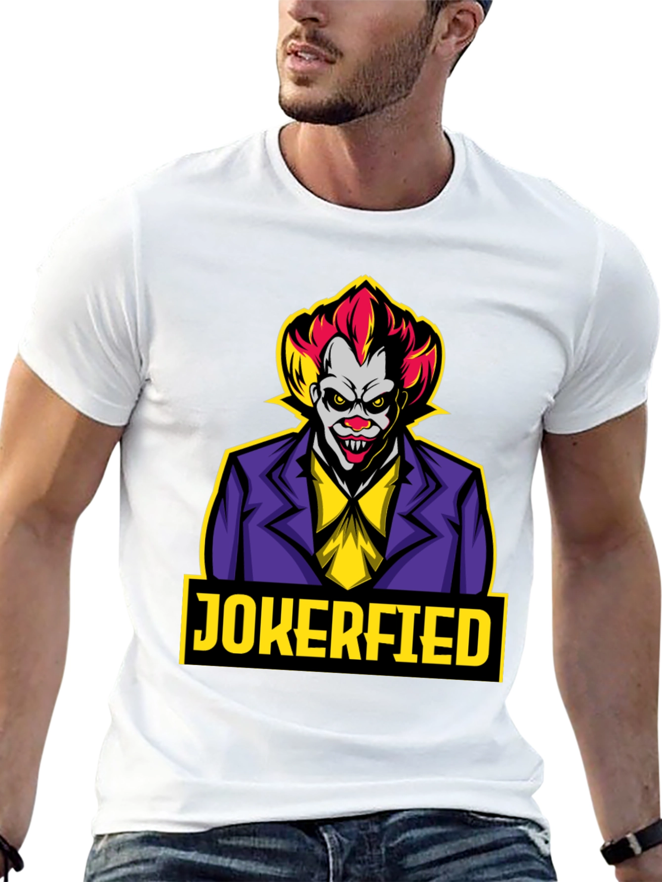Black Jokerfied T-Shirt - Clown Graphic Tee view 13