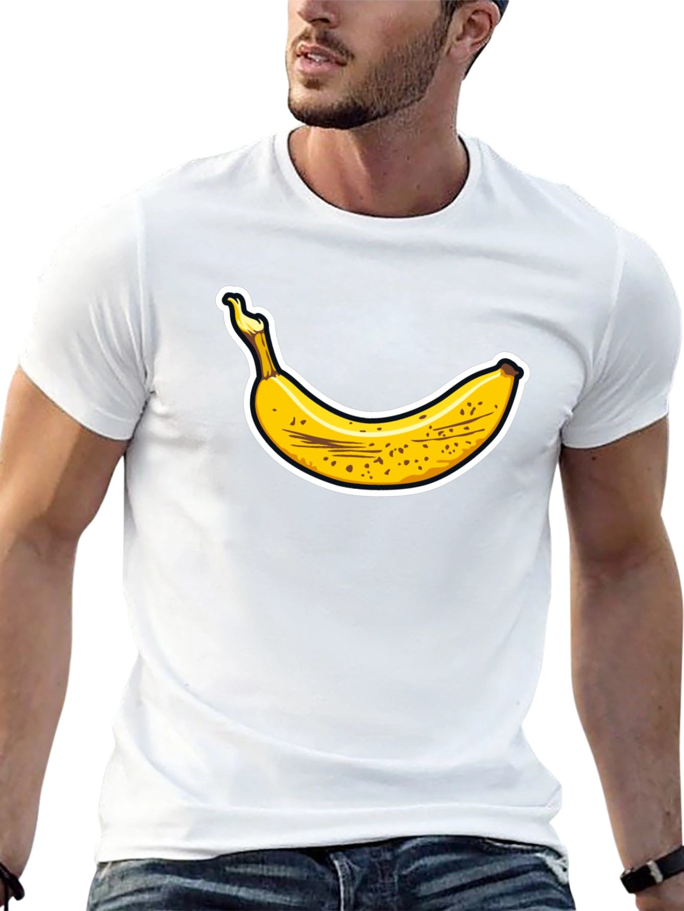 Black Banana Graphic Tee - Black Cotton T-Shirt view 13