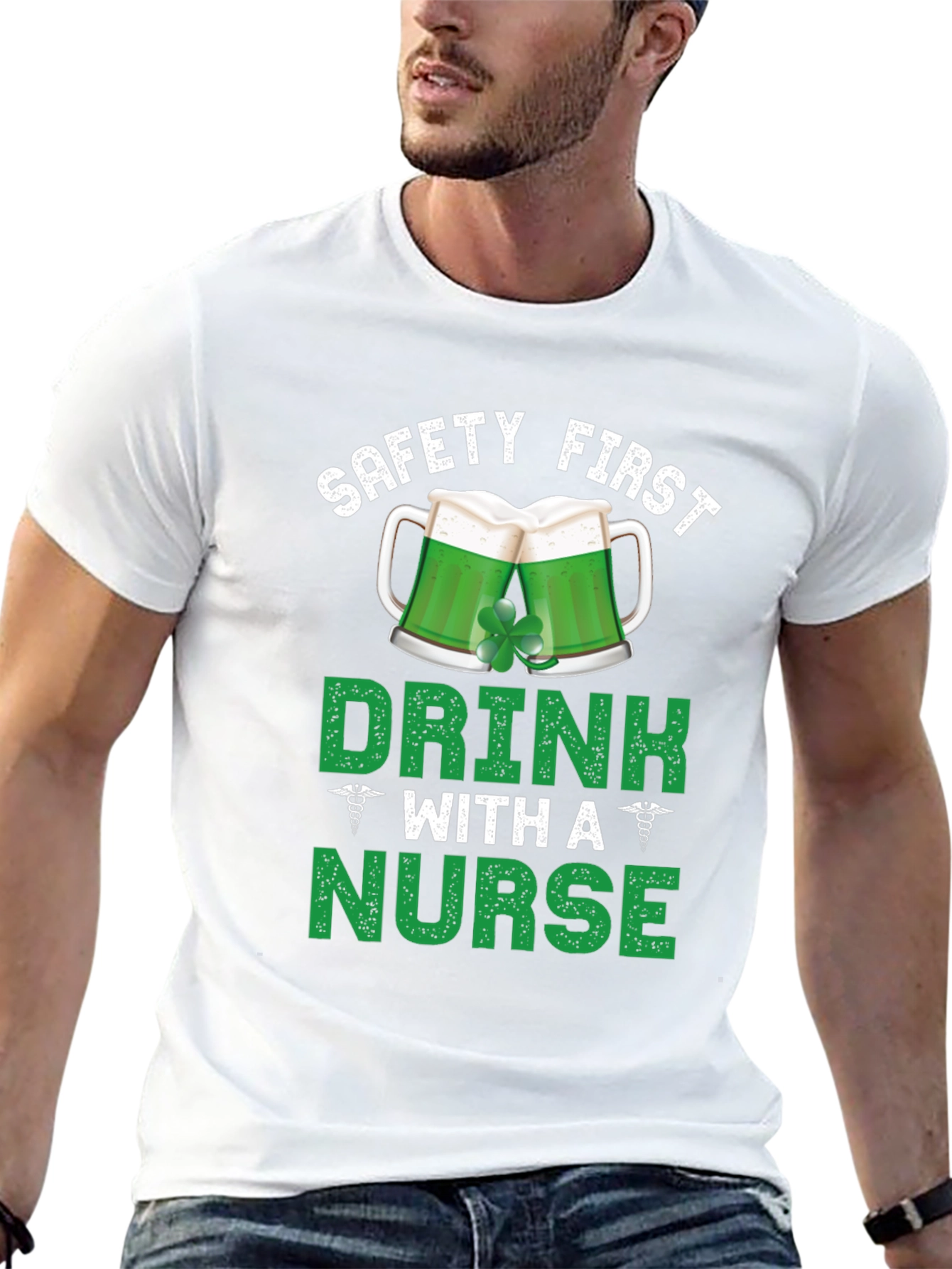 Safety First Drink With A Nurse T-Shirt - 13