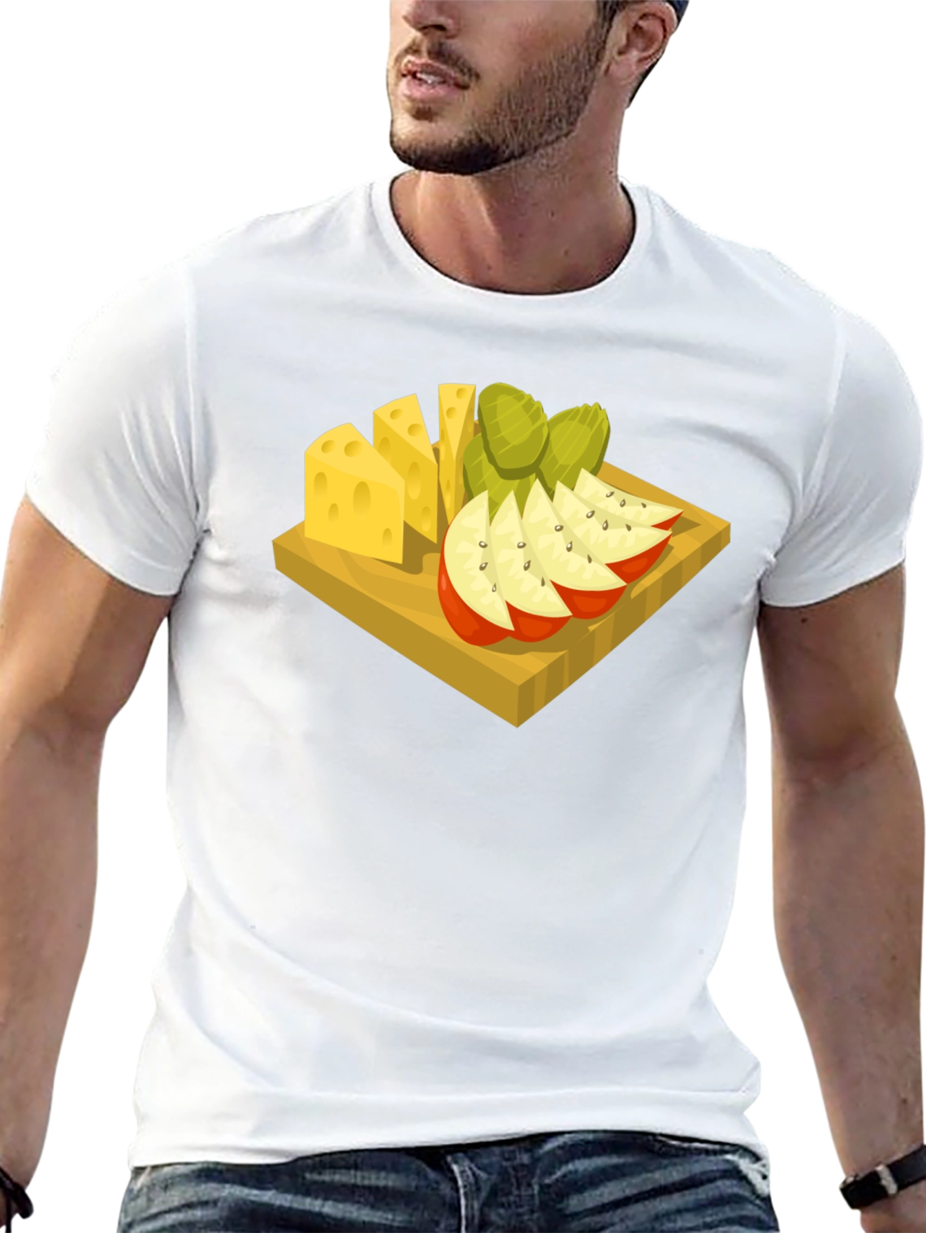 Black Cheese & Fruit Graphic Tee - Food Lover's Delight view 13