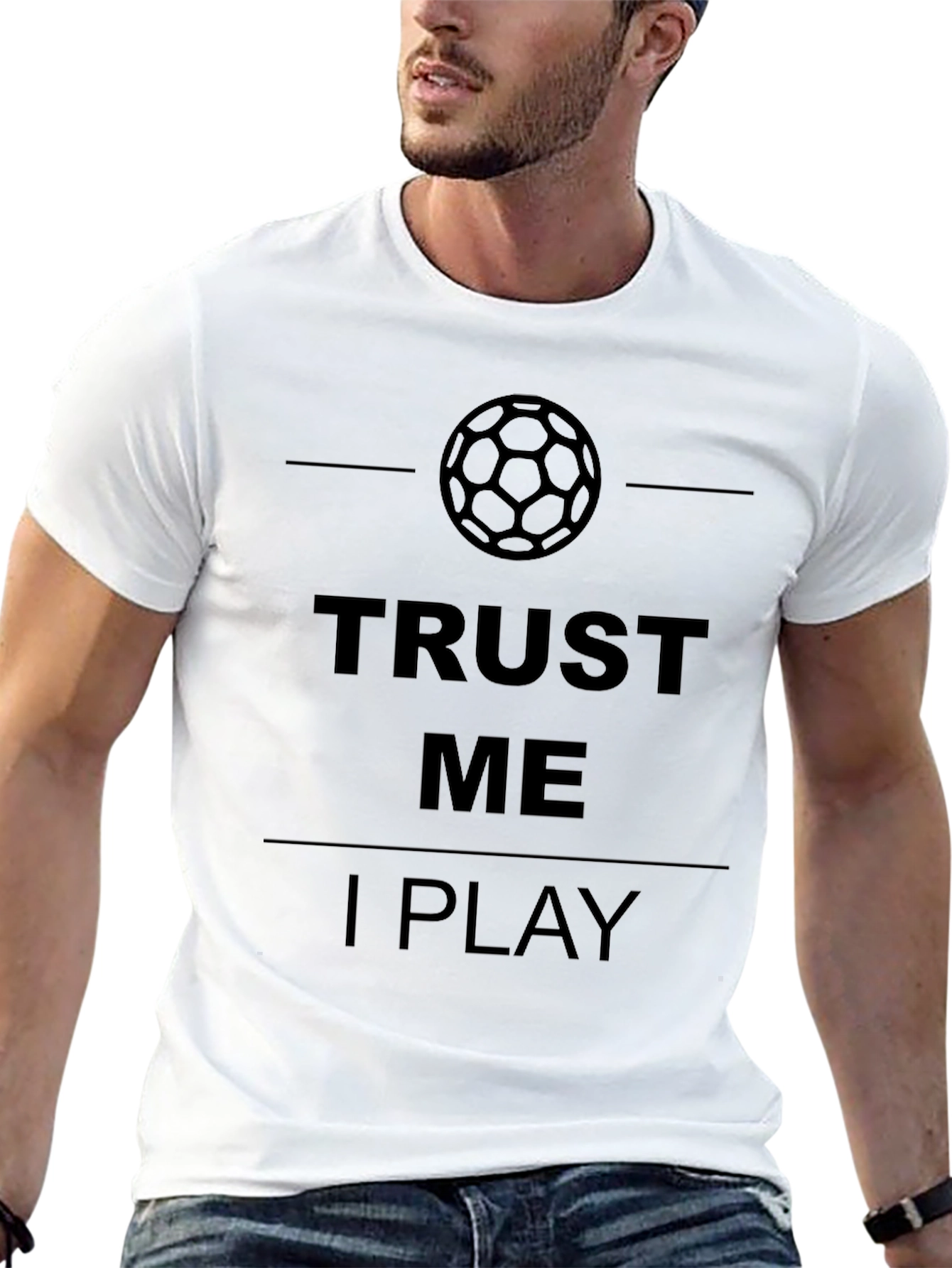 Black Trust Me I Play Soccer Graphic T-Shirt - Mens Black Tee view 13