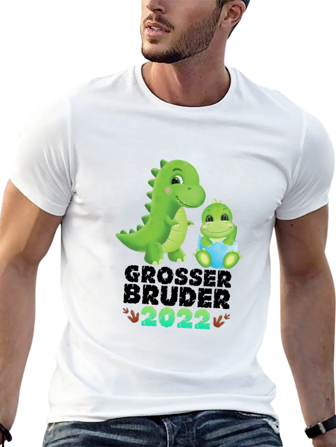 Black Grosser Bruder 2022 T-Shirt - Dinosaur Theme view 13