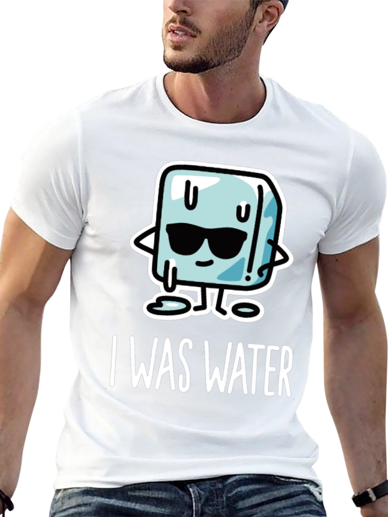 Black Cool Ice Cube T-Shirt - I Was Water Graphic Tee view 13