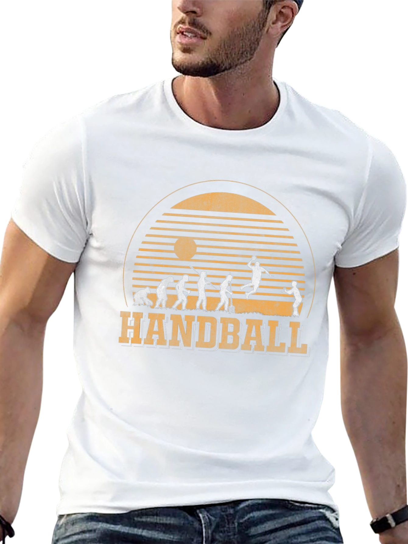 Black Handball Evolution Graphic Tee - Black Crew Neck T-Shirt view 13