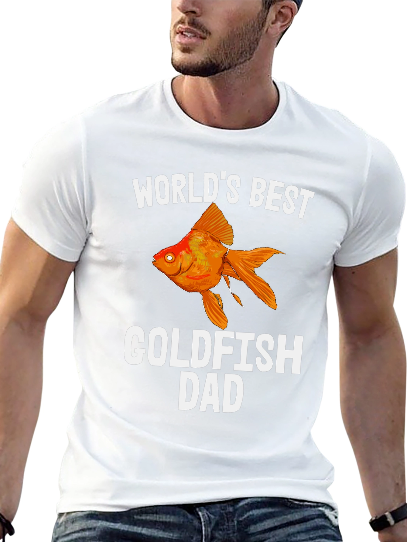 Black World's Best Goldfish Dad T-Shirt view 13