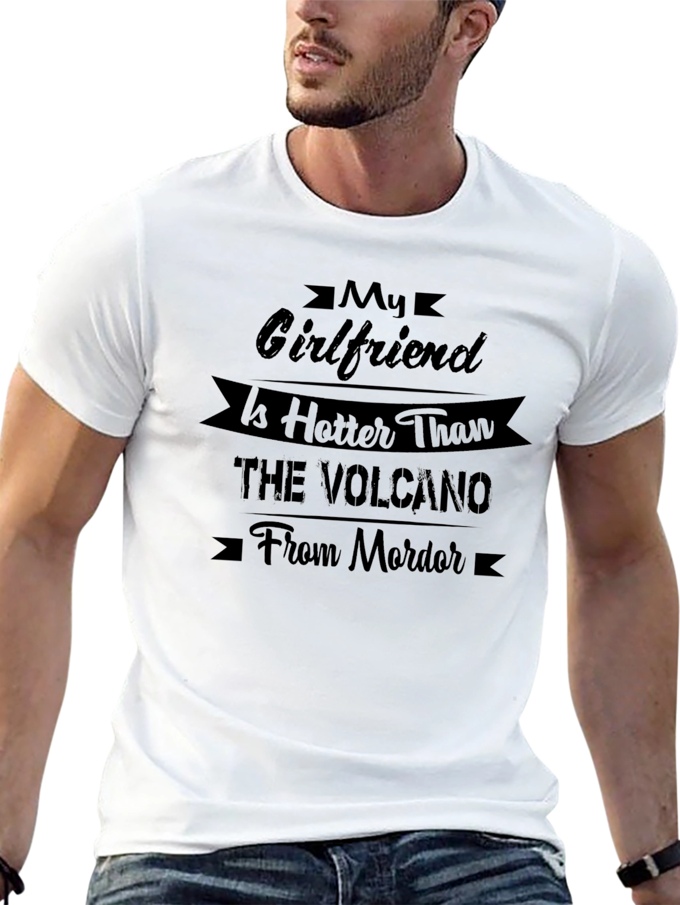 Hot Girlfriend Volcano Mordor Graphic T-Shirt - 13