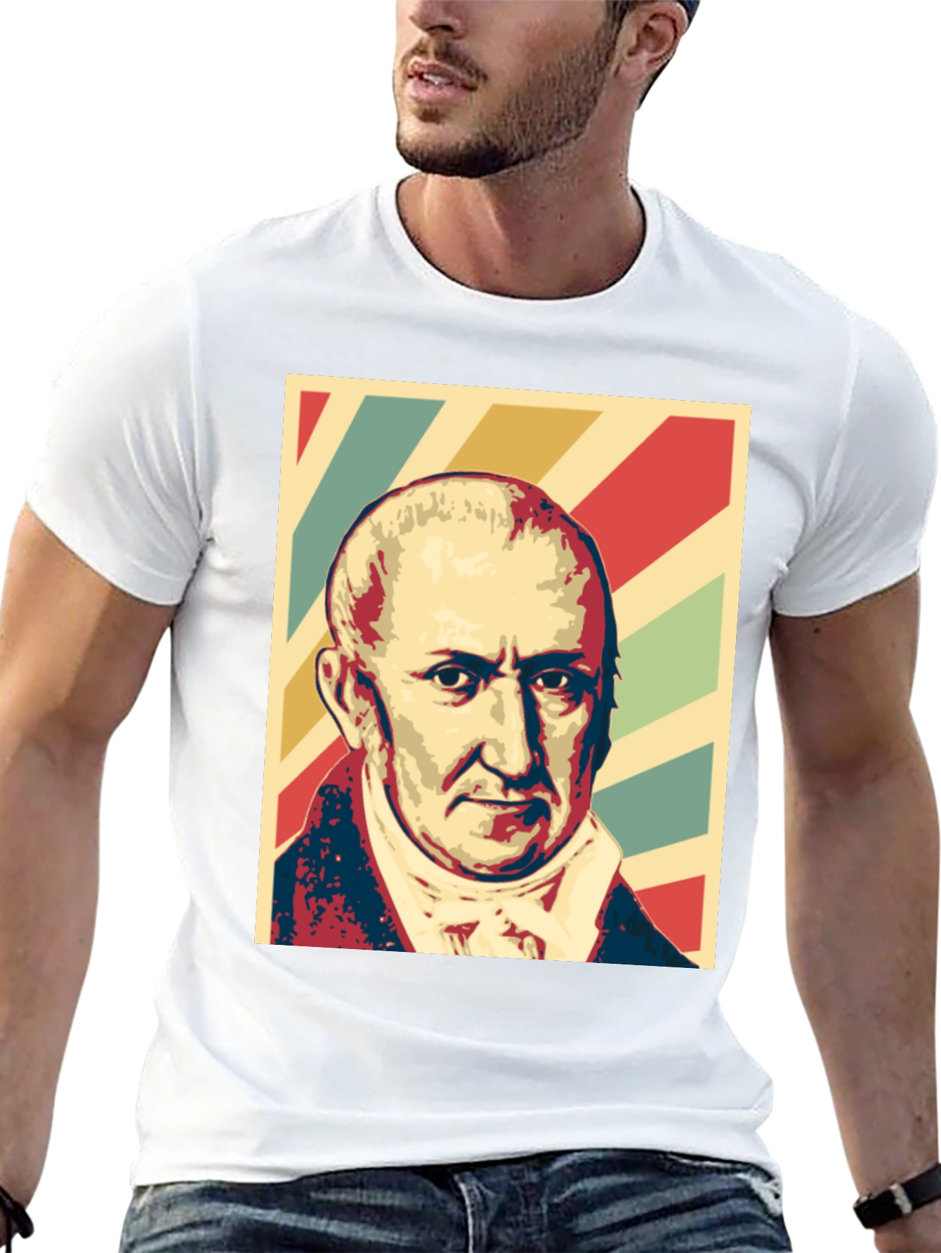 Historical Figure Portrait Graphic T-Shirt - 13
