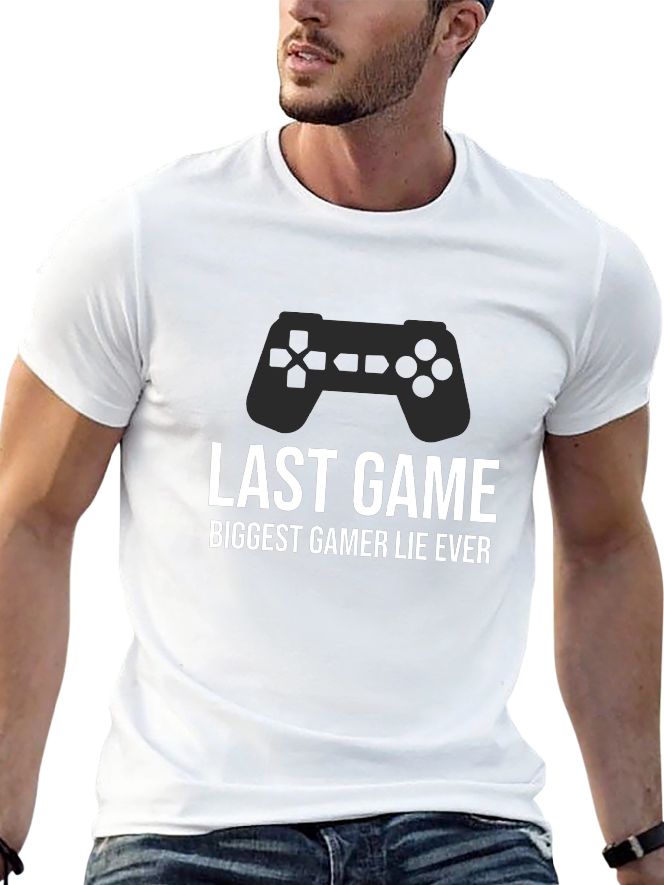 Black Last Game Gamer T-Shirt - Funny Gaming Tee view 13